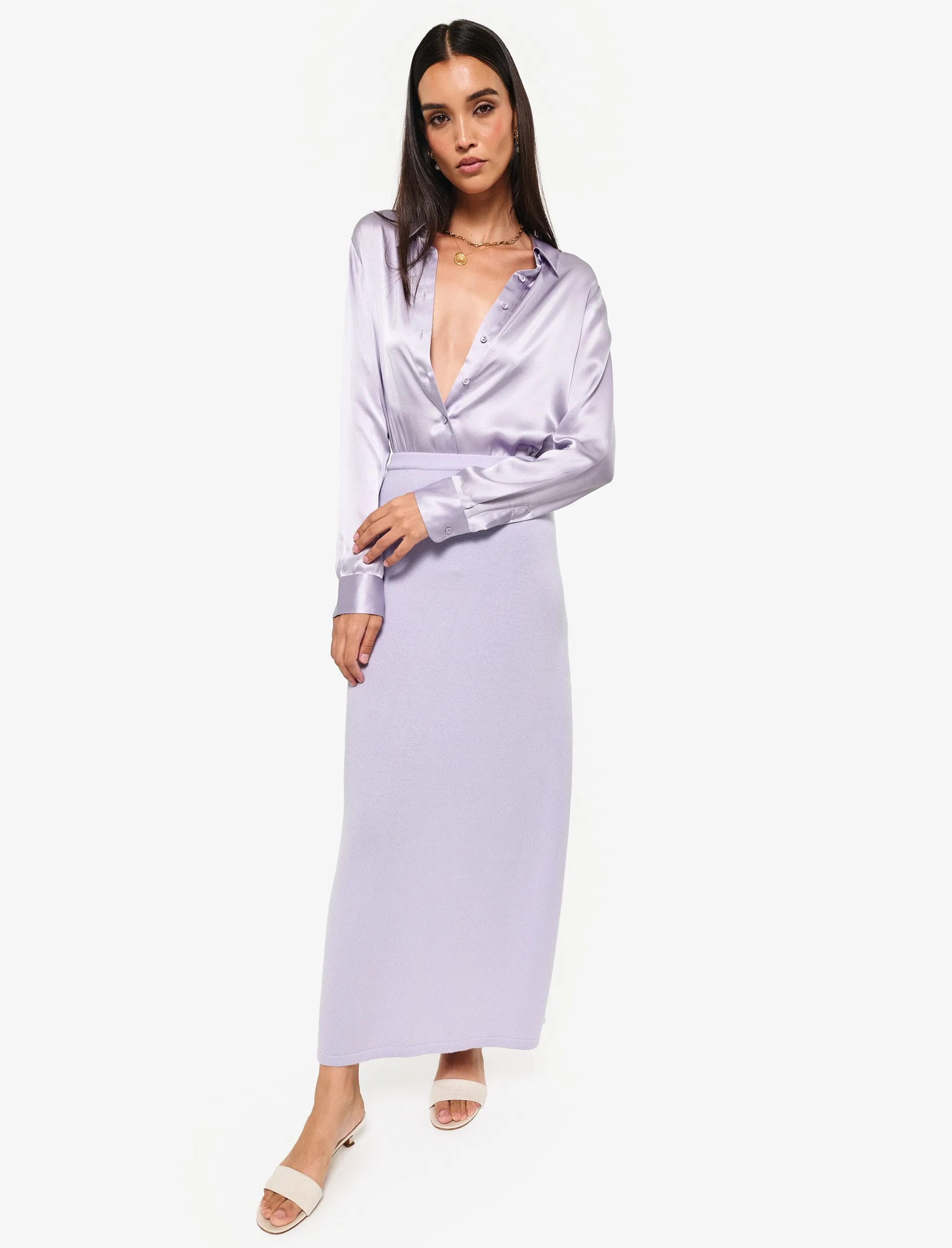 Crosby Silk Blouse Moonflower sold by Cami NYC product image thumbnail 5