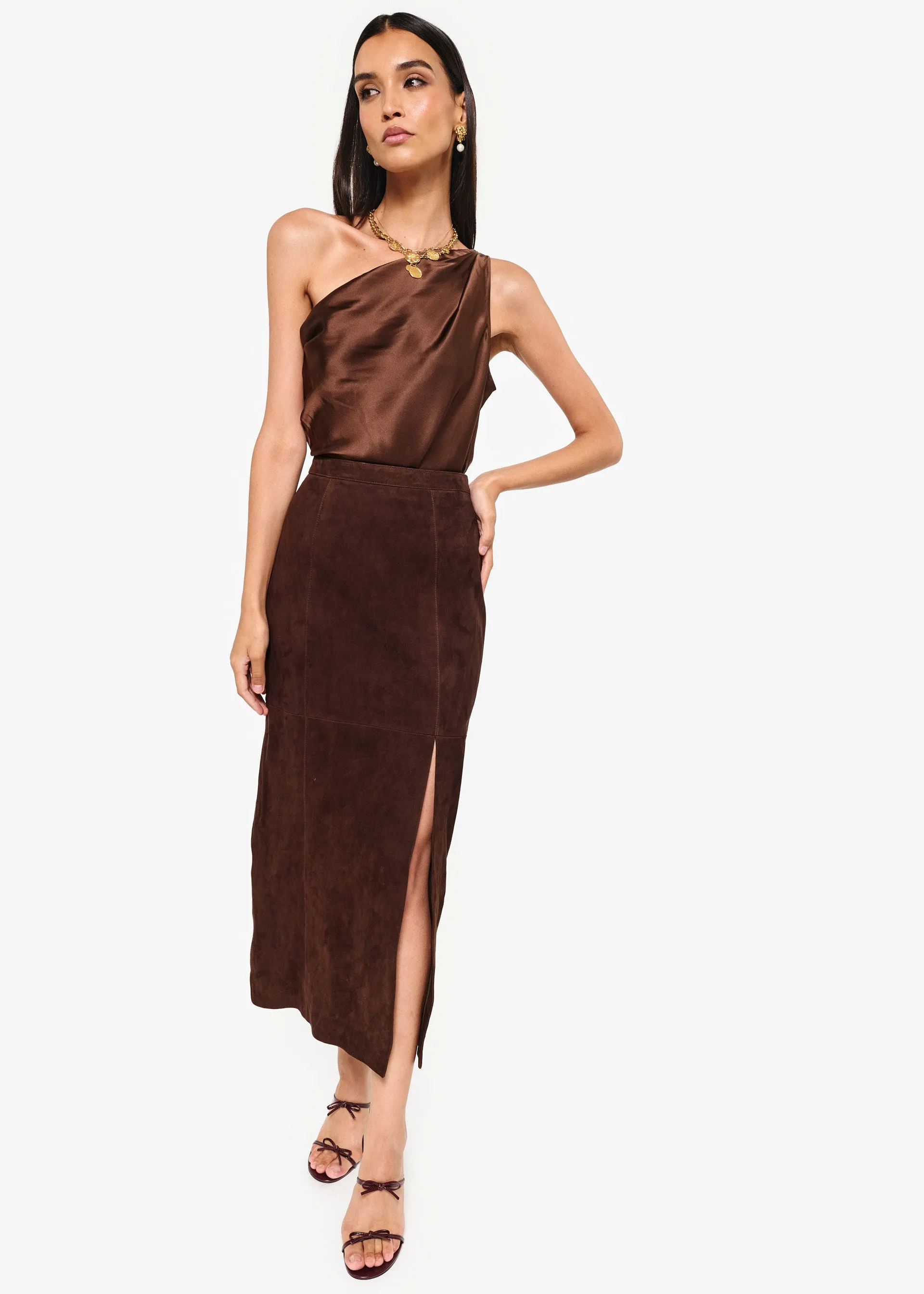 Idris Suede Skirt Malt sold by Cami NYC product image thumbnail 3