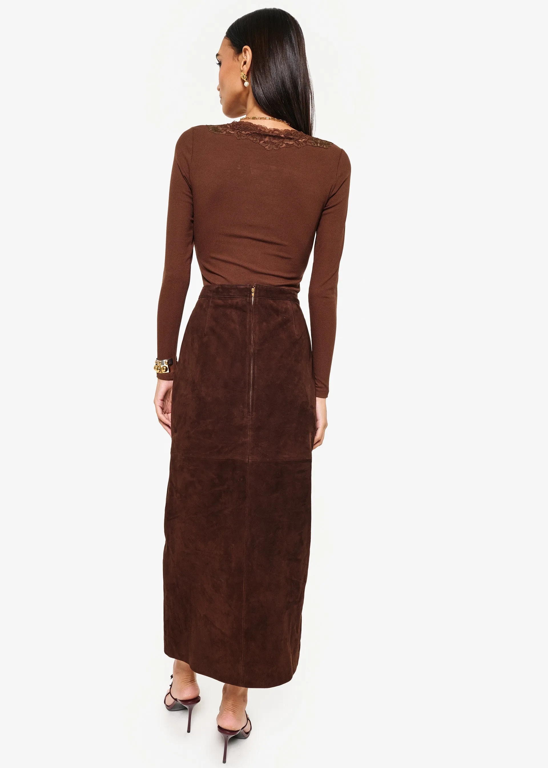 Idris Suede Skirt Malt sold by Cami NYC product image thumbnail 5