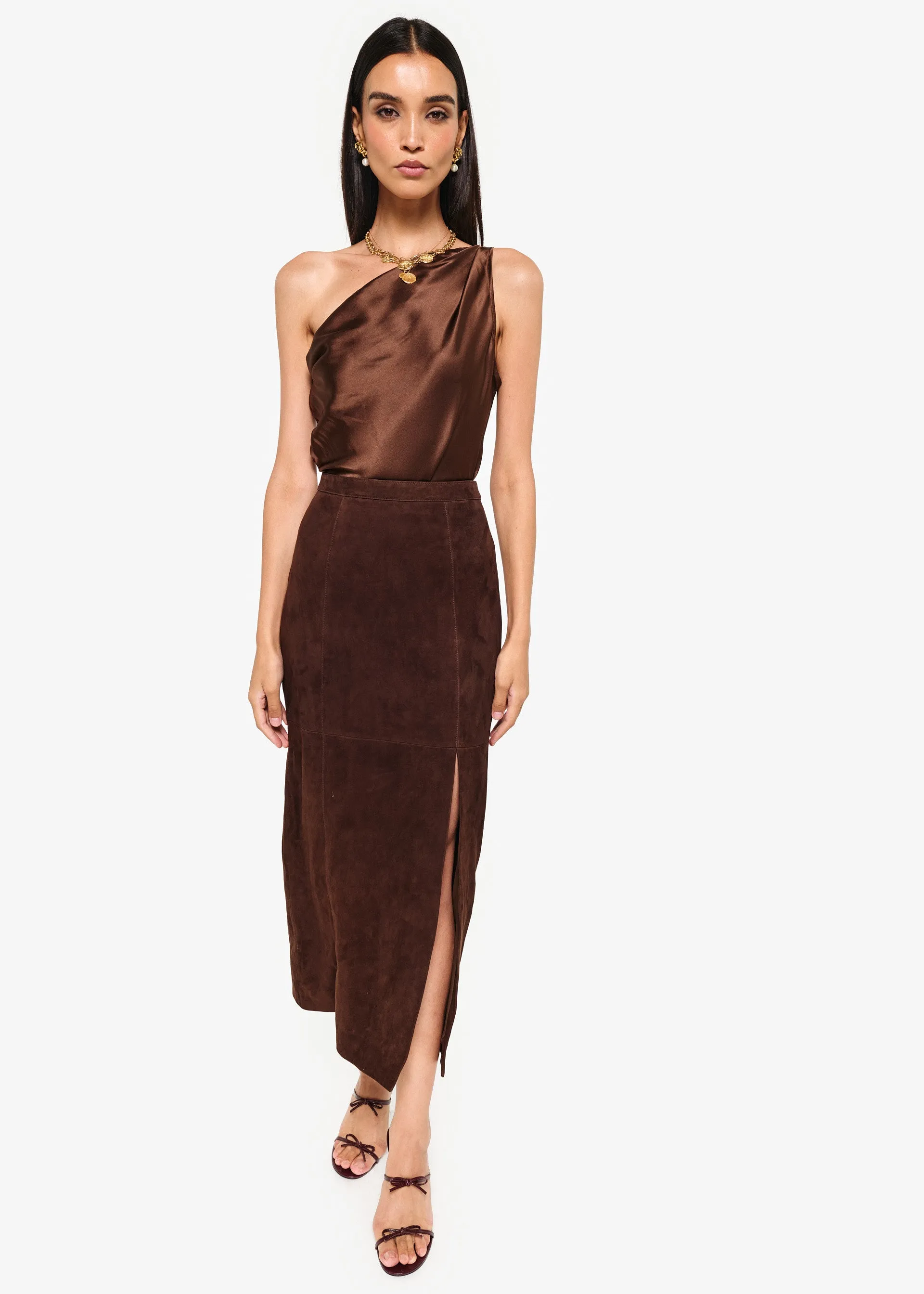 Idris Suede Skirt Malt sold by Cami NYC product image thumbnail 4