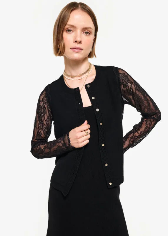 Frederica Cardigan Black made by CAMI