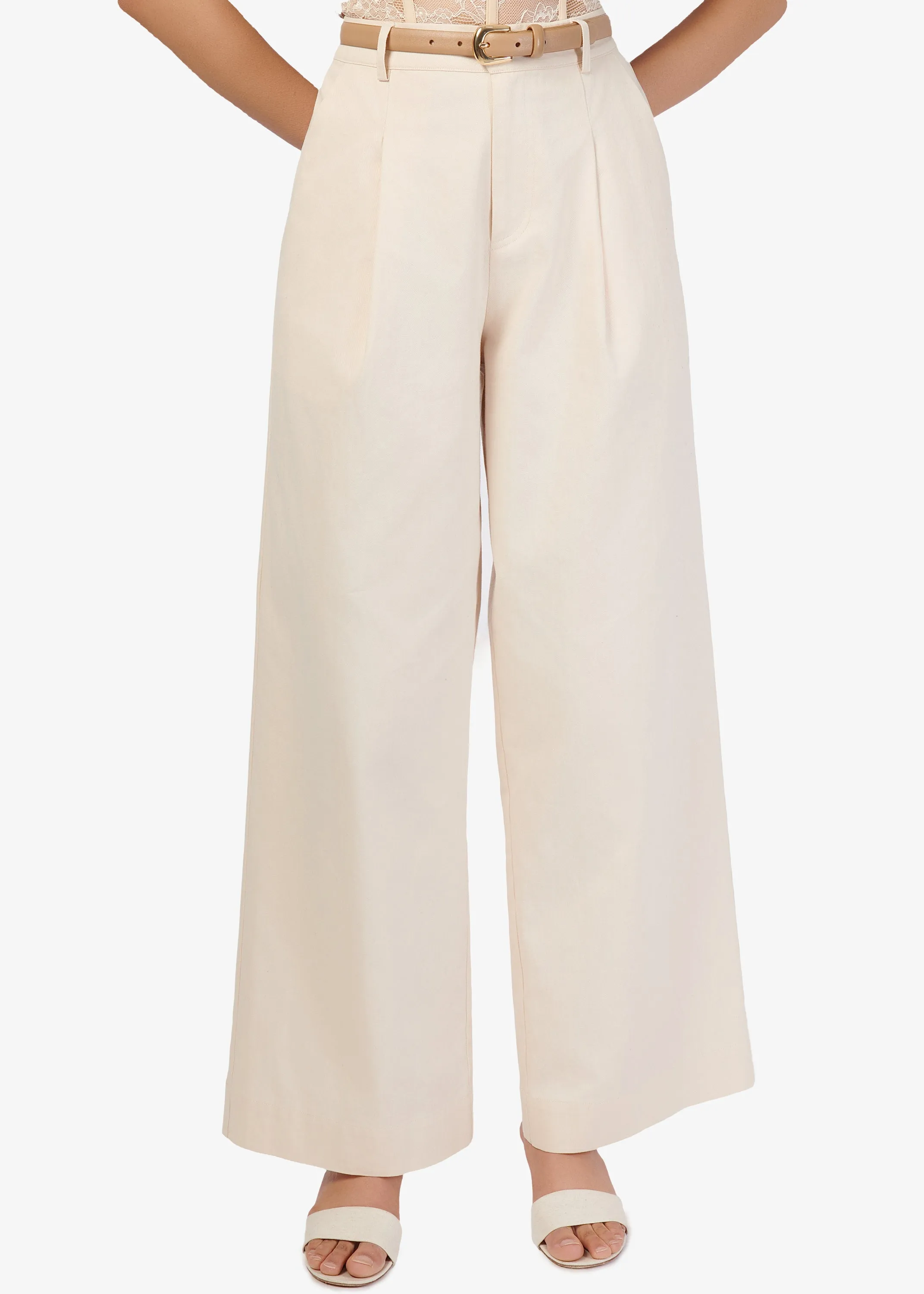 Jetta High Rise Pant Bone sold by Cami NYC