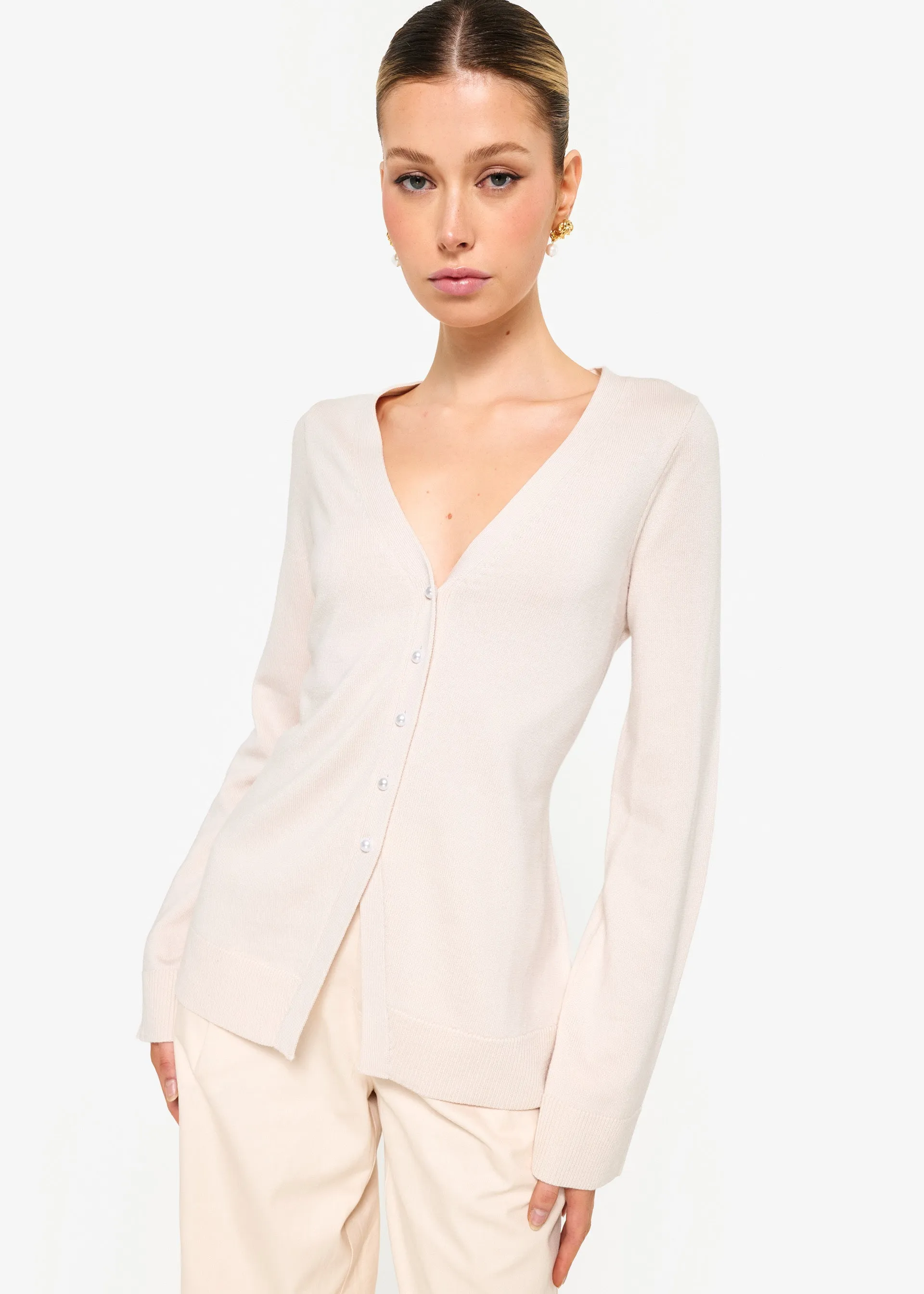 Narin Cardigan Bone sold by Cami NYC