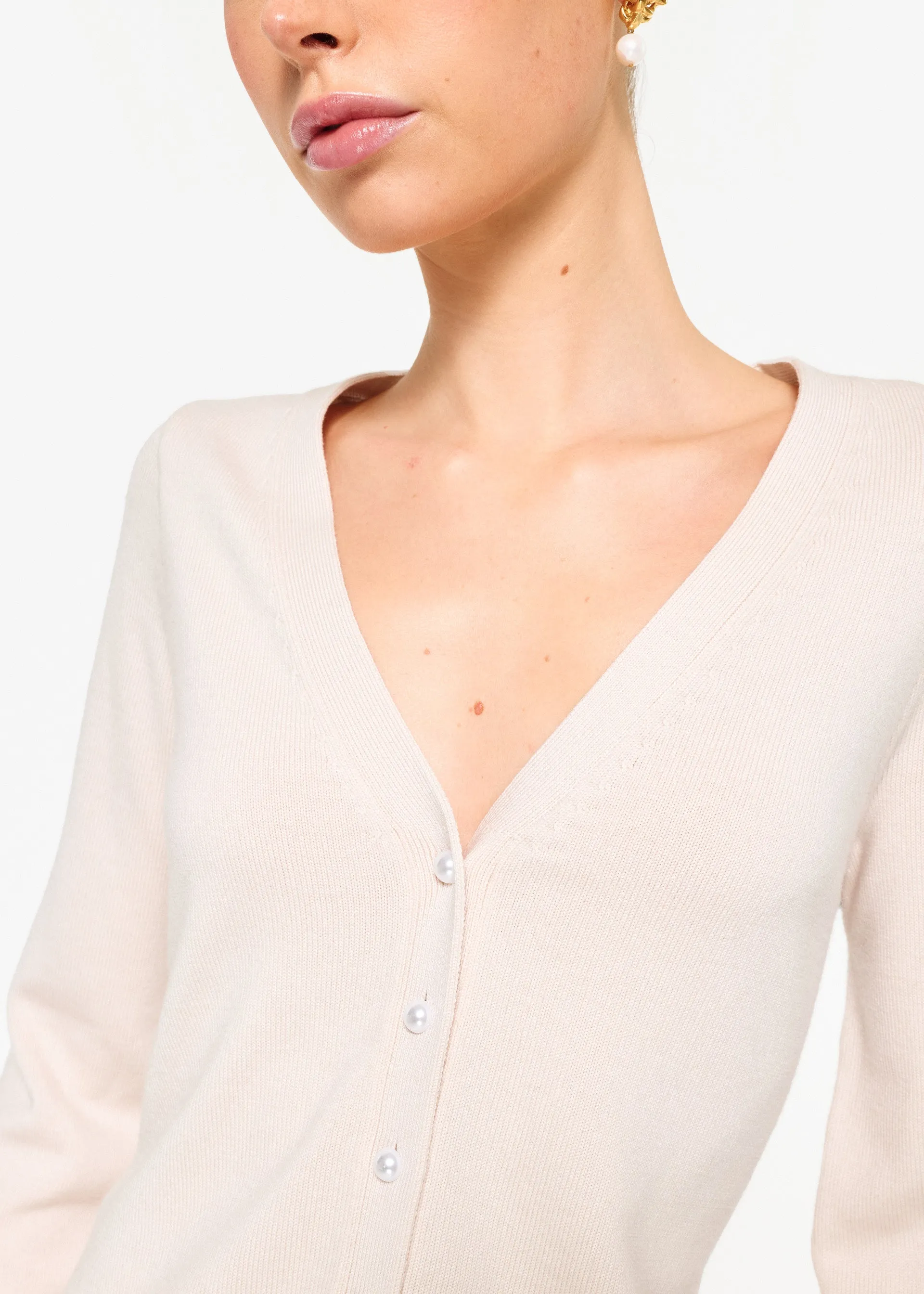 Narin Cardigan Bone sold by Cami NYC product image thumbnail 3