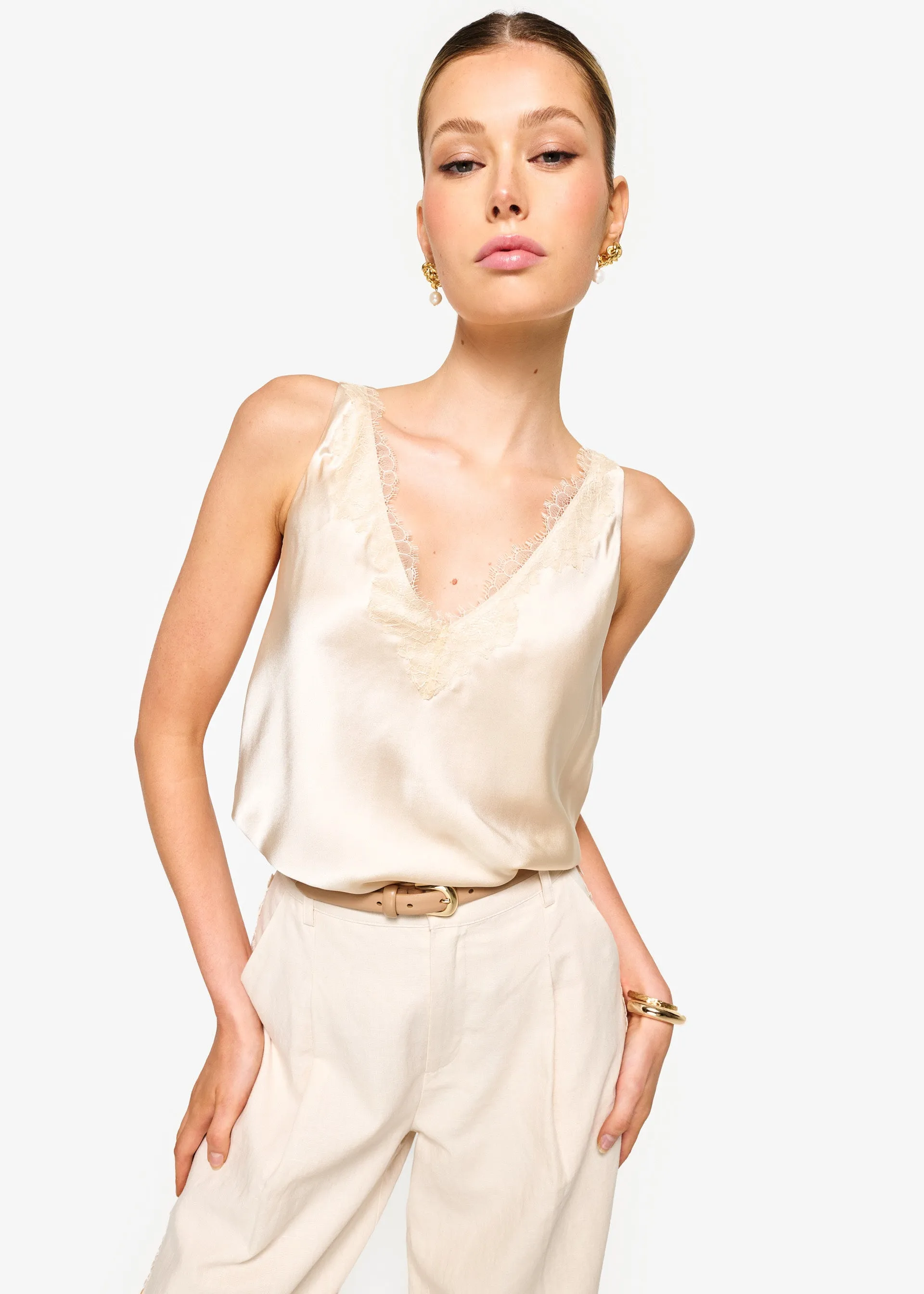 Marris Camisole Bone sold by Cami NYC