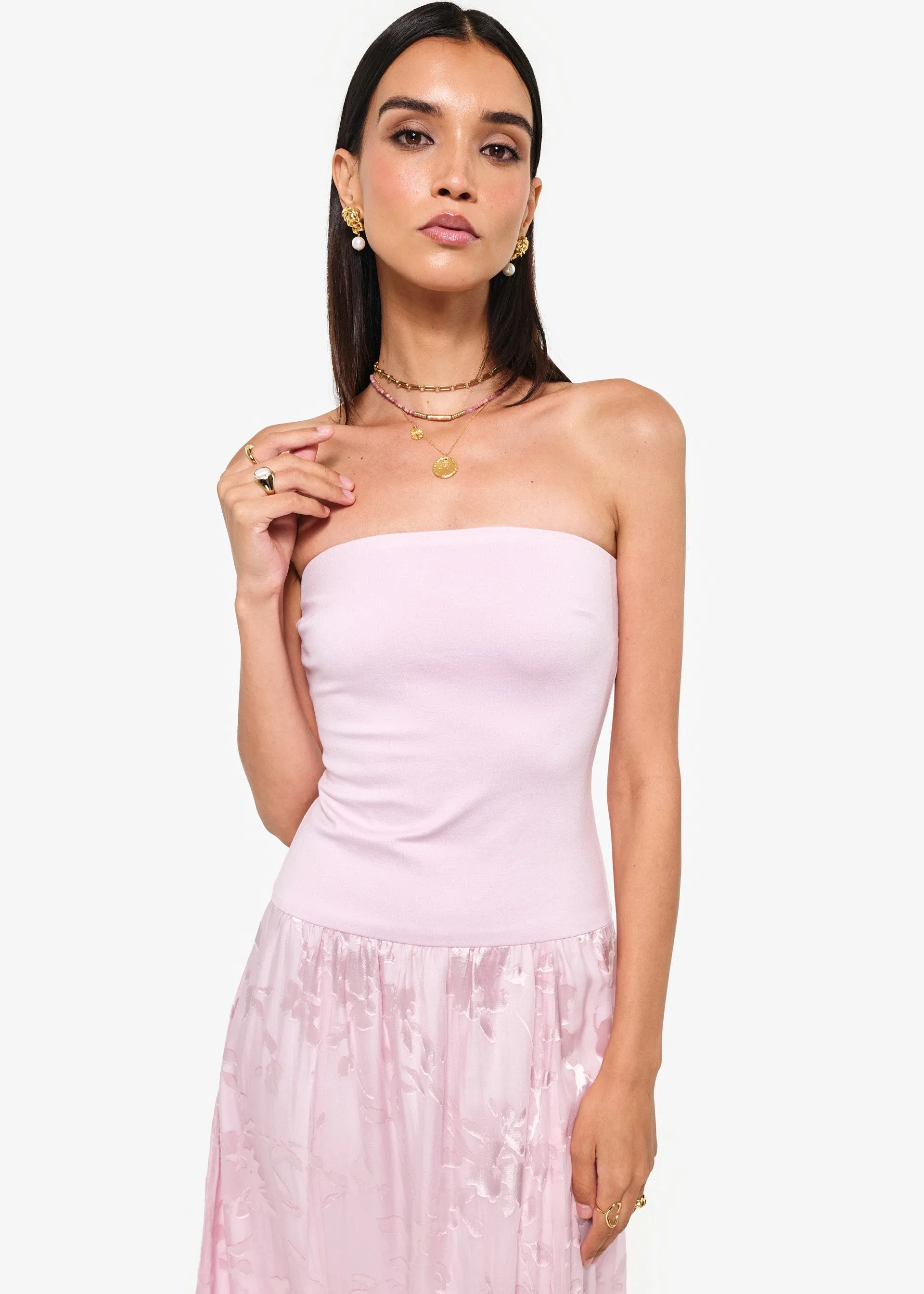 Bari Strapless Dress Dogwood sold by Cami NYC product image thumbnail 3