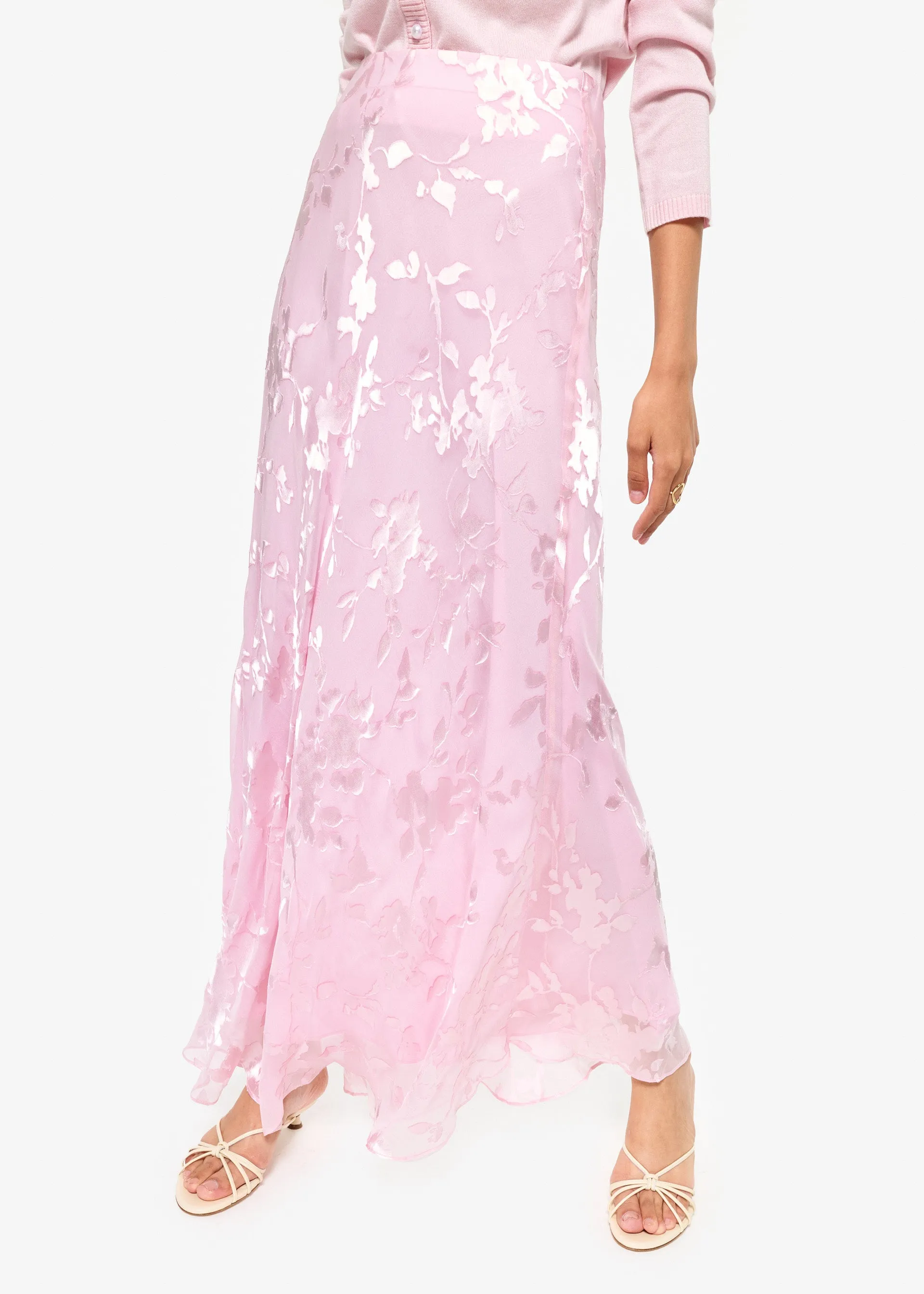 Jayna Mid Rise Burnout Skirt Dogwood sold by Cami NYC product image thumbnail 2