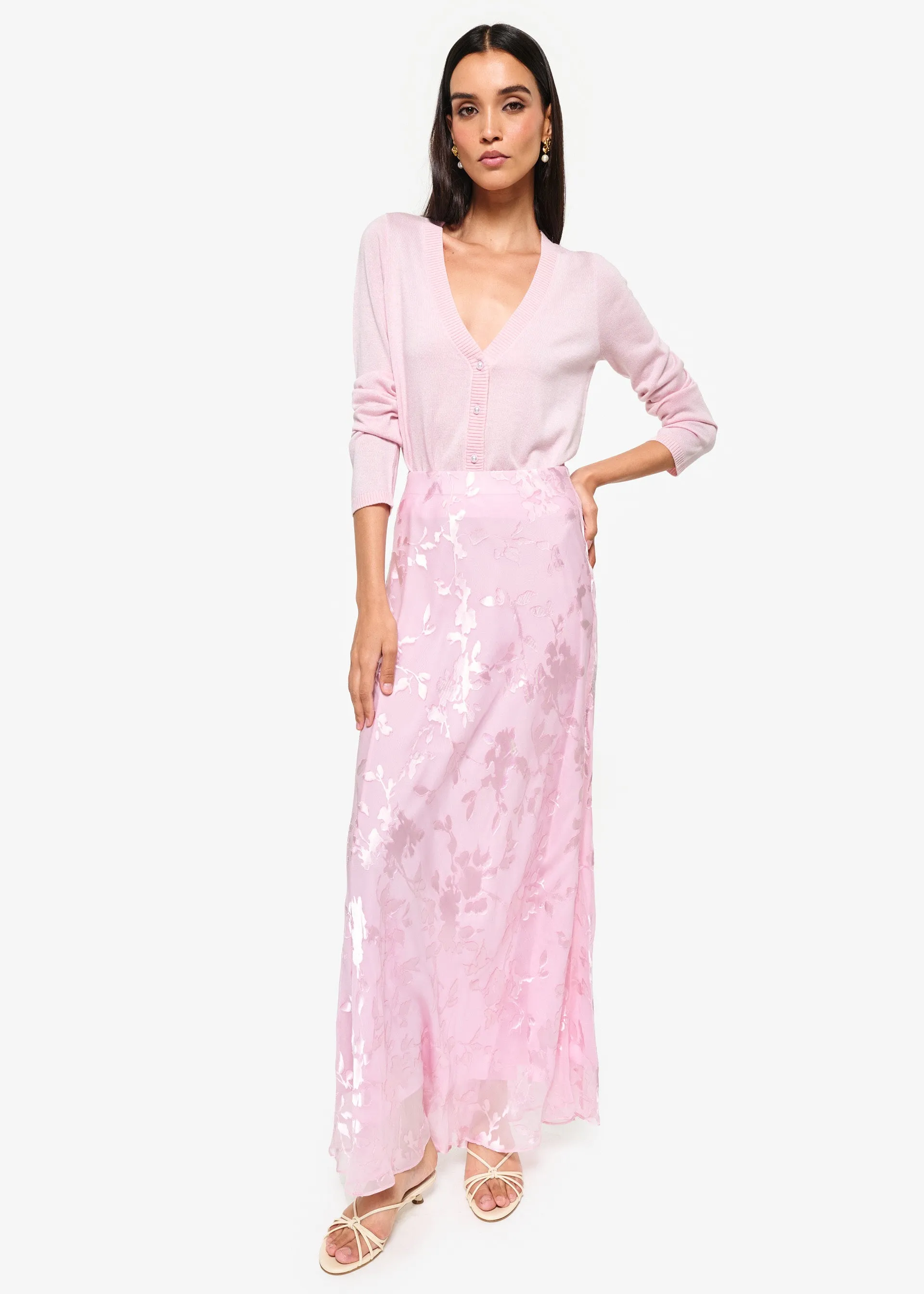 Jayna Mid Rise Burnout Skirt Dogwood sold by Cami NYC product image thumbnail 3