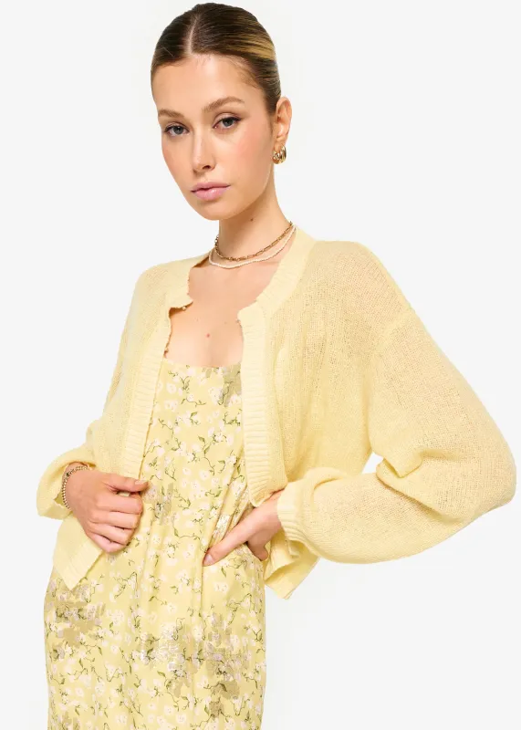 Sybil Cardigan Yuzu sold by Cami NYC