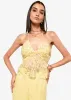 Rhea Metallic Chiffon Camisole Yellow Magnolia sold by Cami NYC