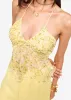 Rhea Metallic Chiffon Camisole Yellow Magnolia sold by Cami NYC