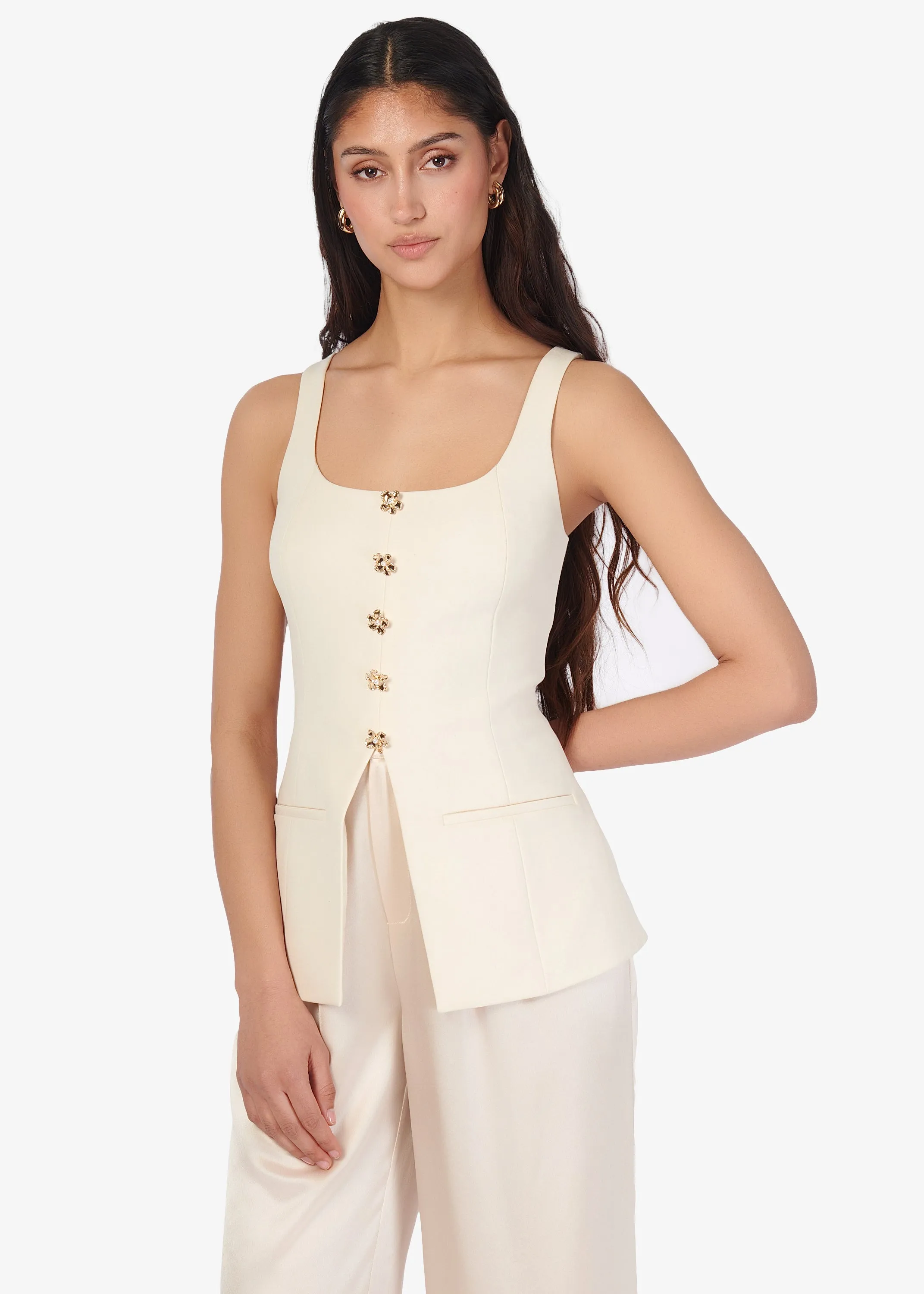 Audra Corset Top Cream sold by CAMI