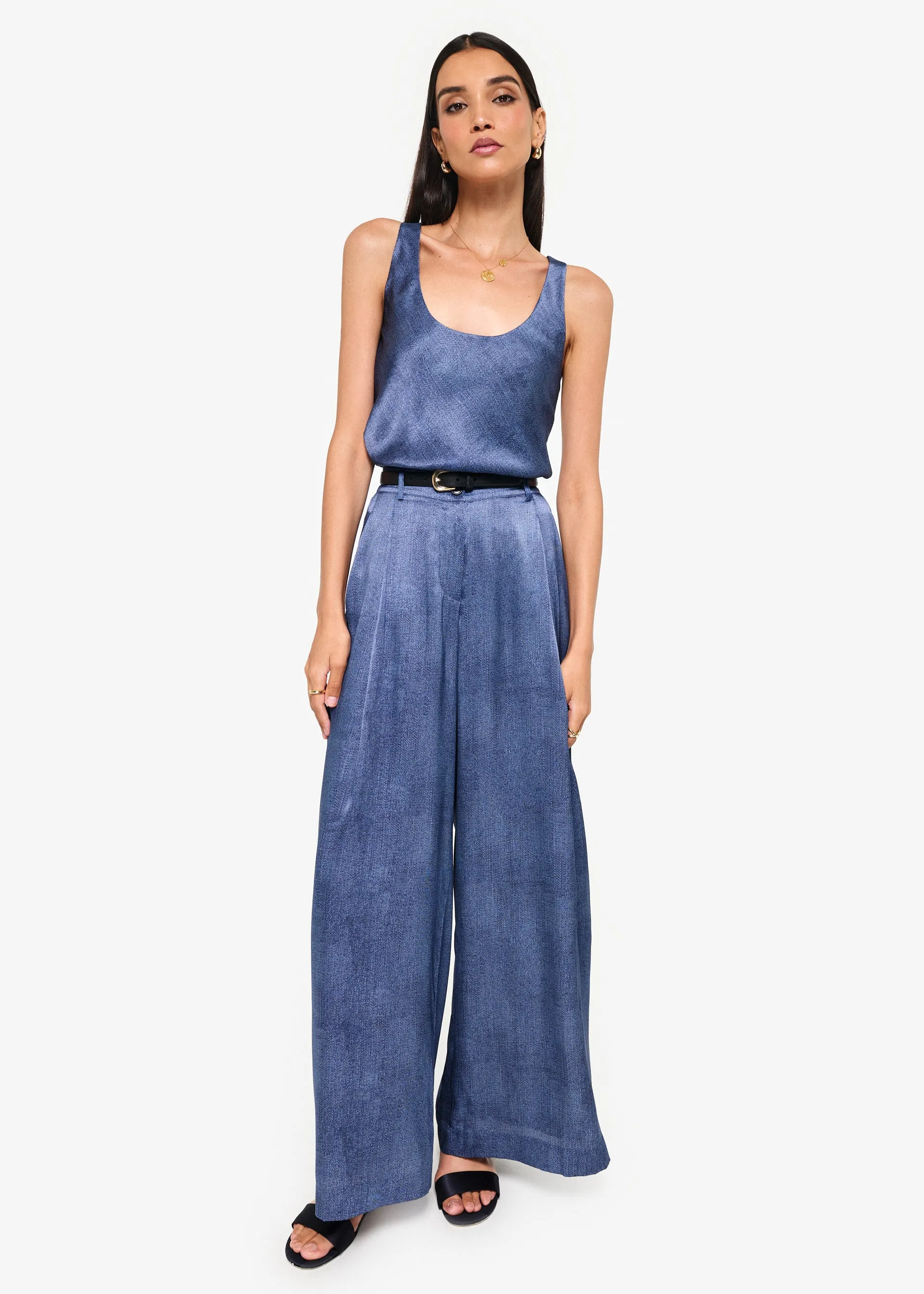 Andressa Camisole Raw Denim sold by Cami NYC product image thumbnail 3