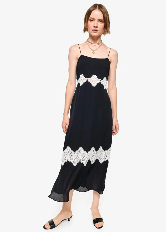 Isadora Midi Dress Black sold by Cami NYC