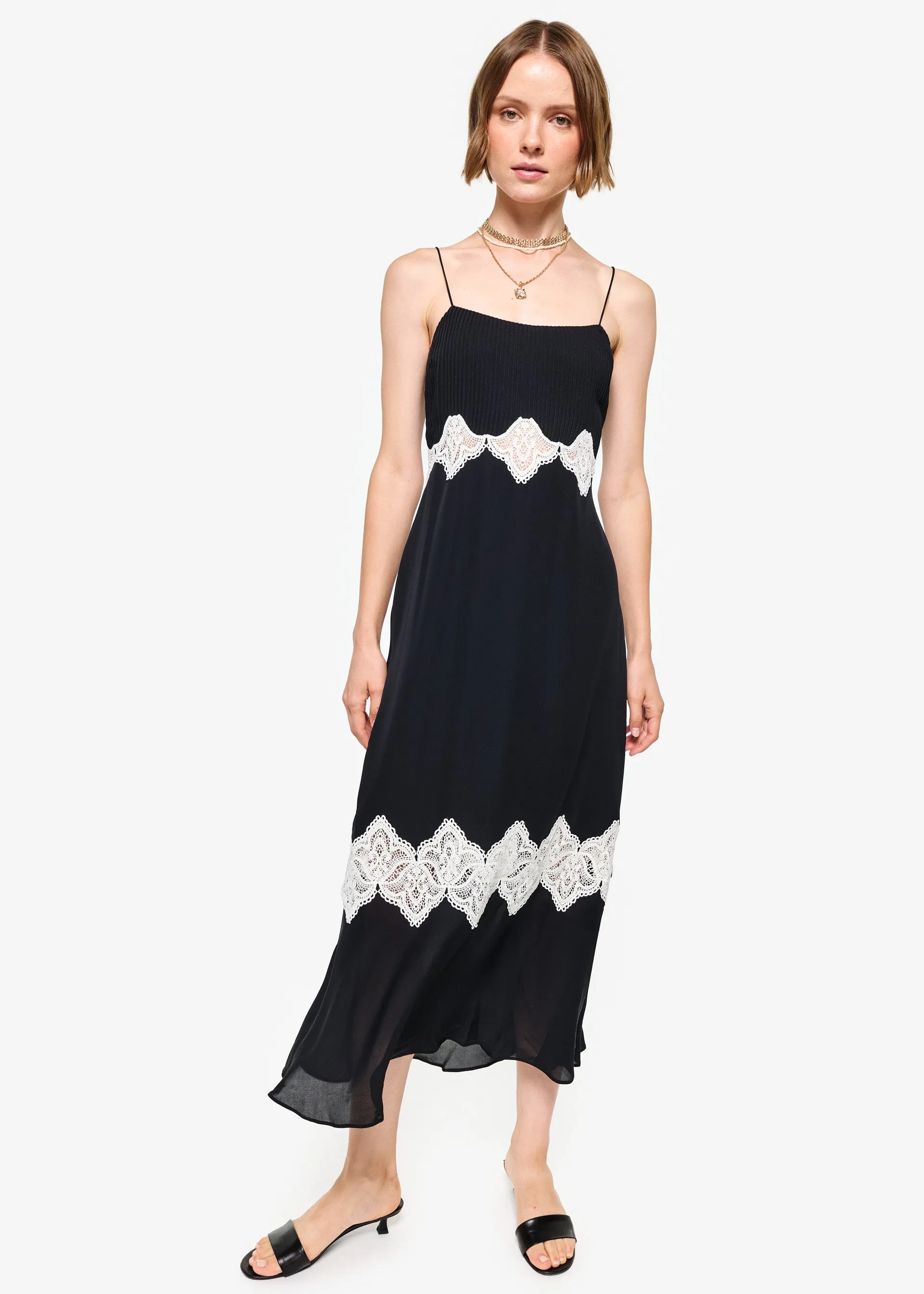Isadora Midi Dress Black sold by Cami NYC