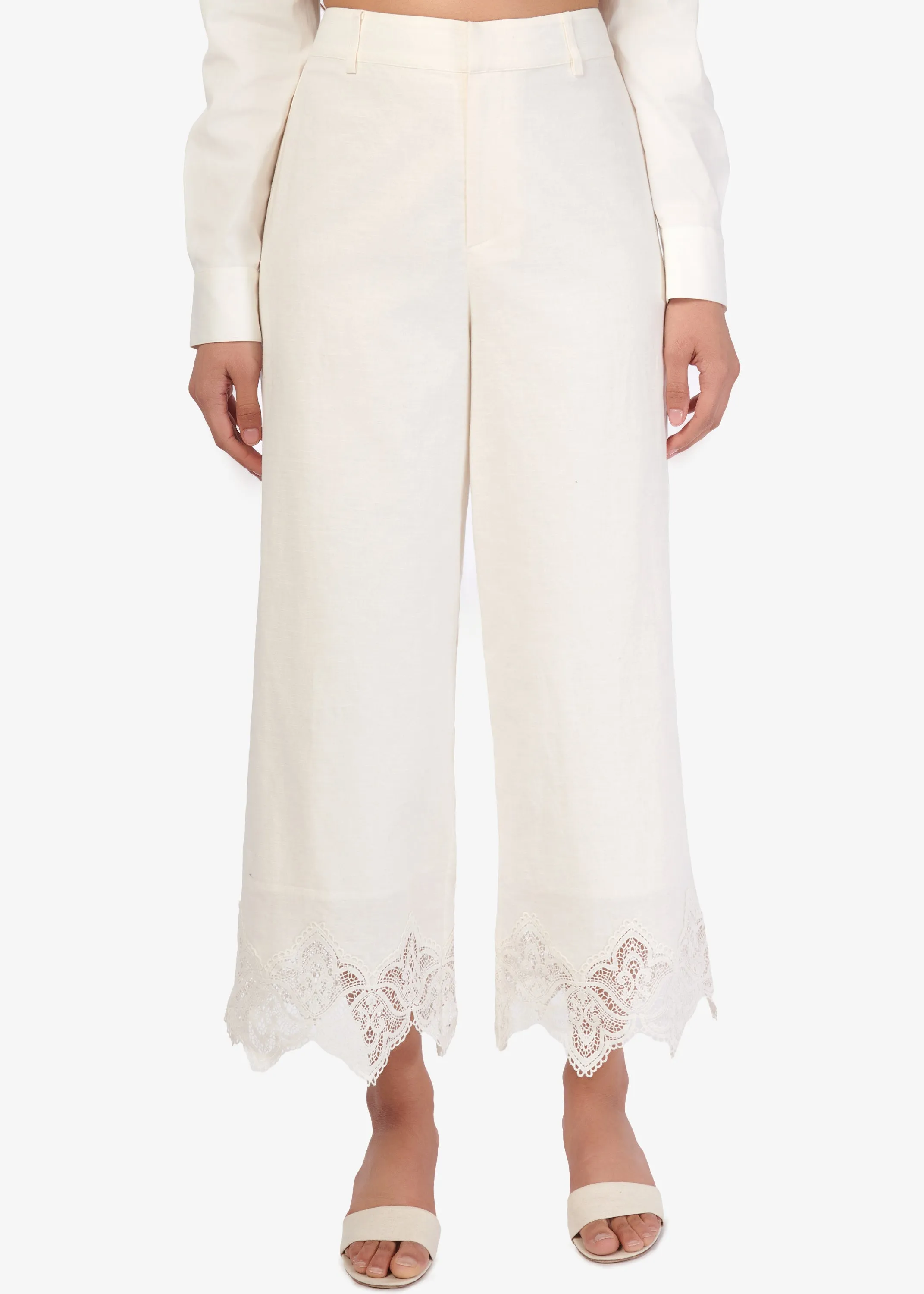Cassia High Rise Linen Pant Macadamia sold by Cami NYC product image thumbnail 2