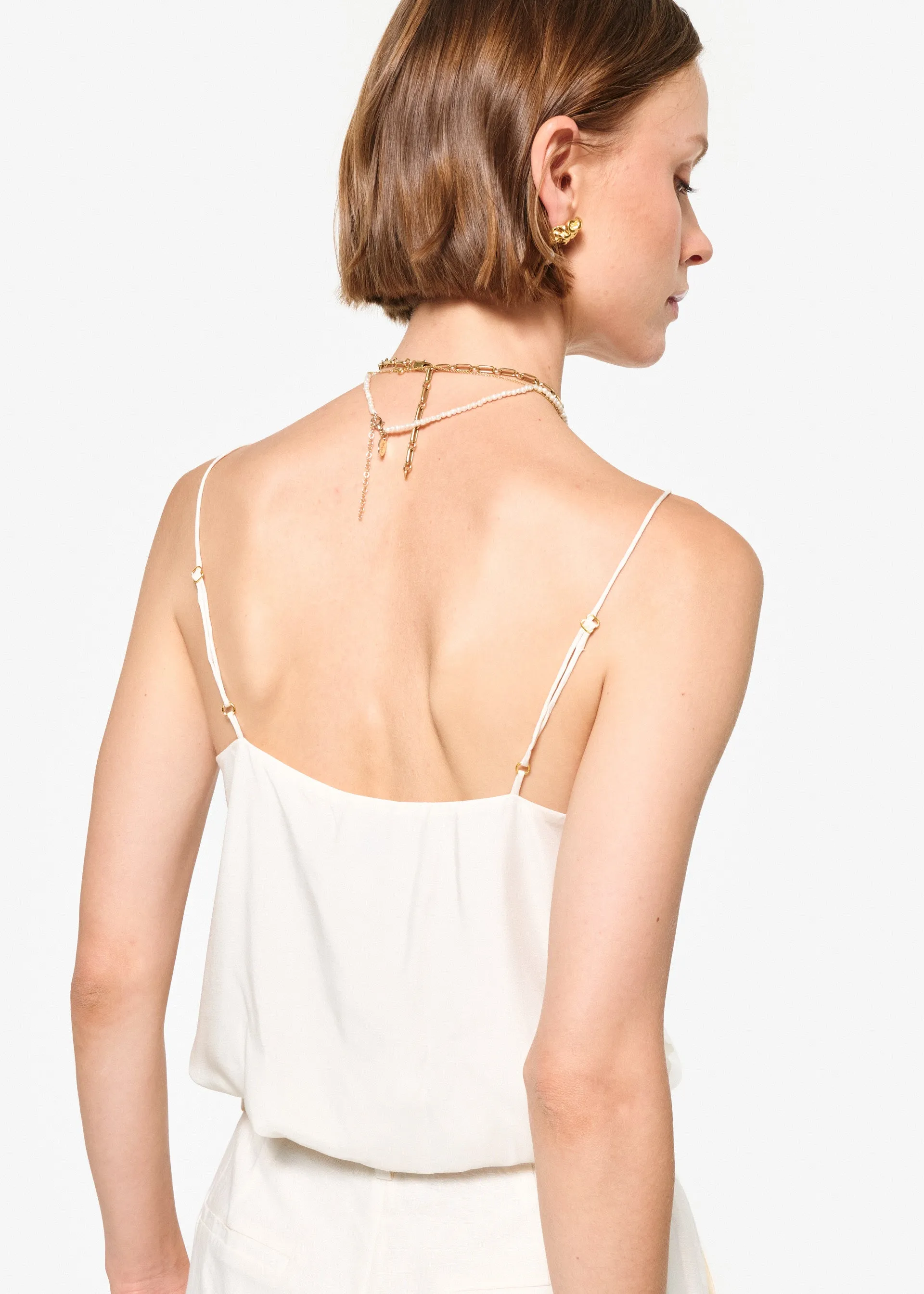 Nisha Camisole Macadamia sold by Cami NYC product image thumbnail 4