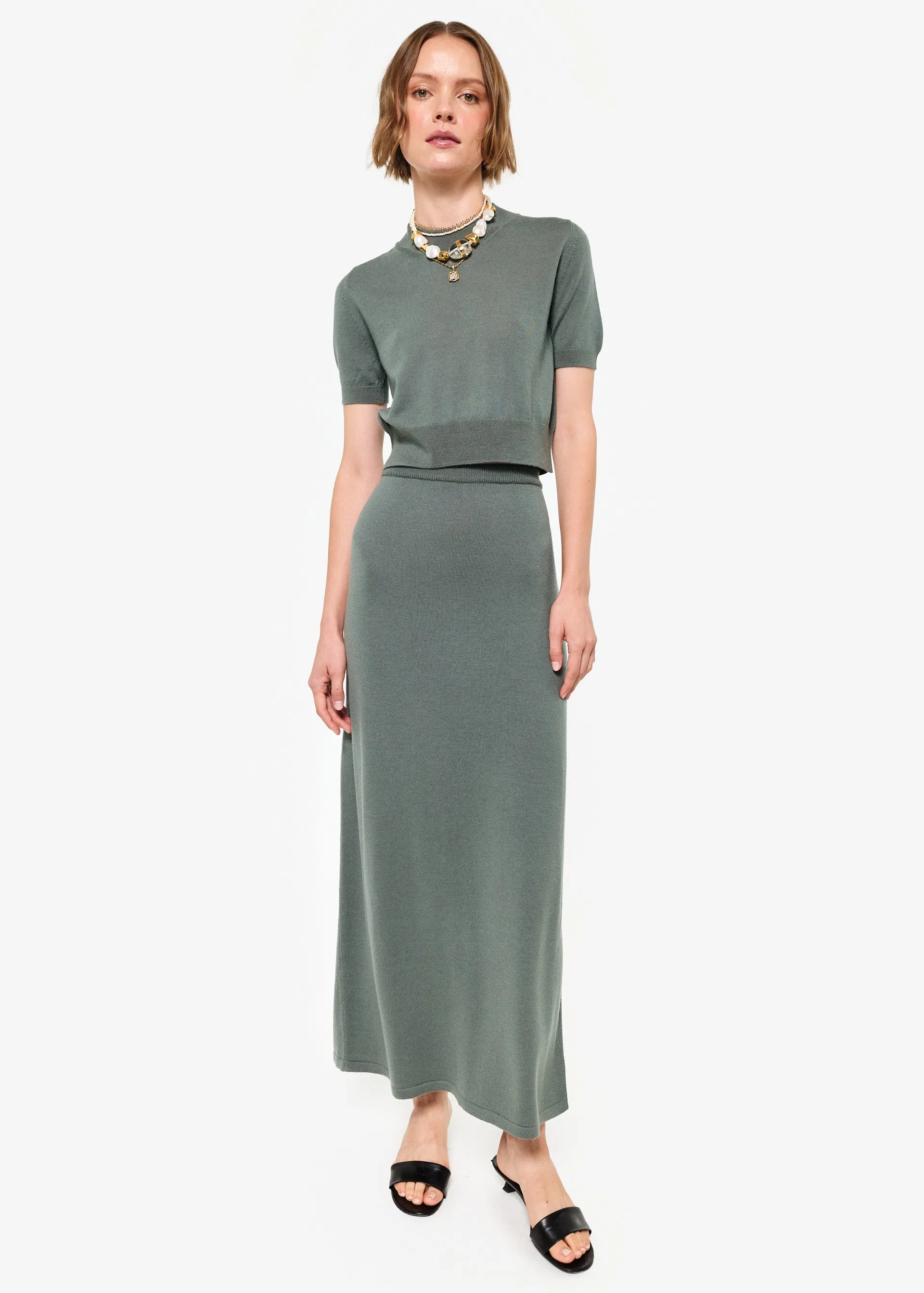 Jovina Knit Skirt Bayou sold by CAMI product image thumbnail 3