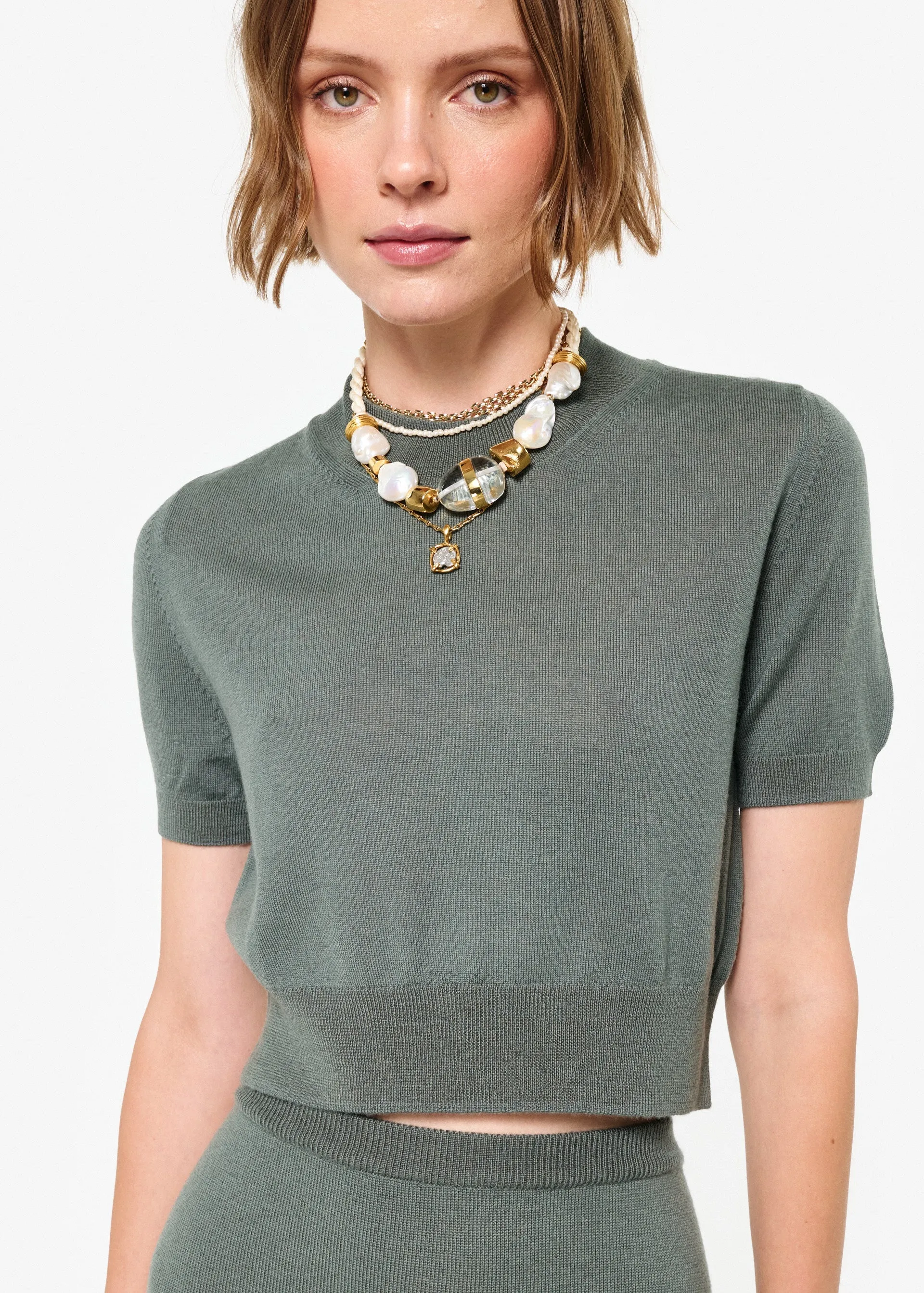 Lexa Cropped Knit Top Bayou sold by Cami NYC product image thumbnail 2