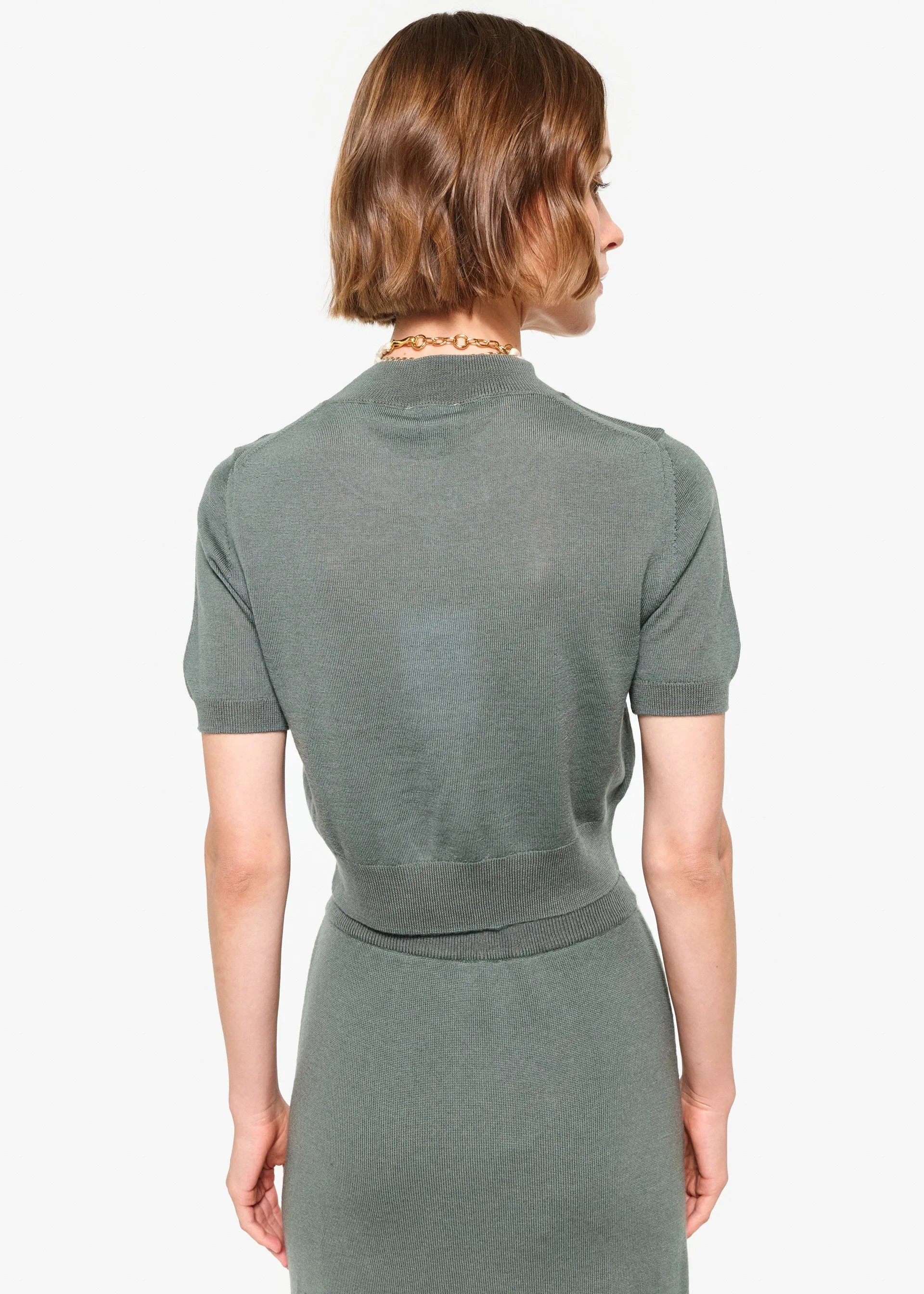 Lexa Cropped Knit Top Bayou sold by Cami NYC product image thumbnail 4