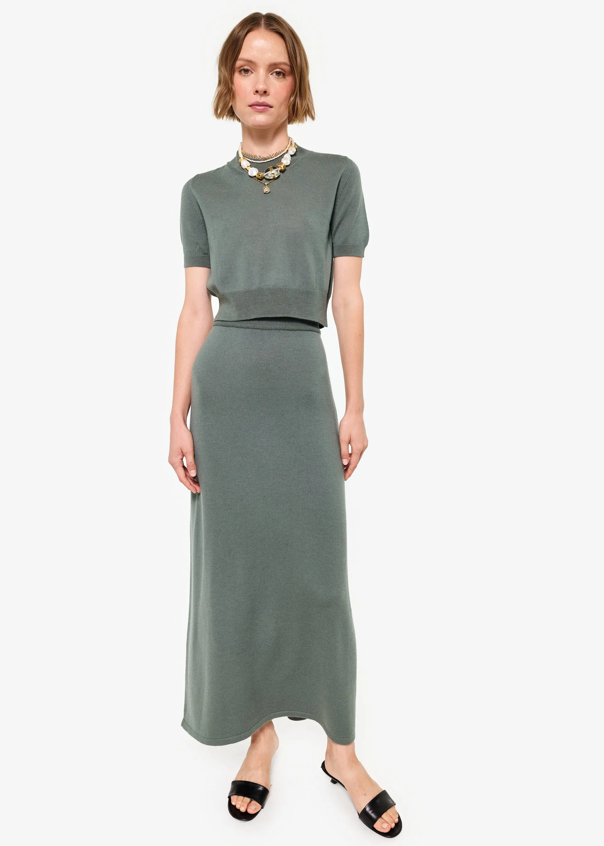 Lexa Cropped Knit Top Bayou sold by Cami NYC product image thumbnail 3