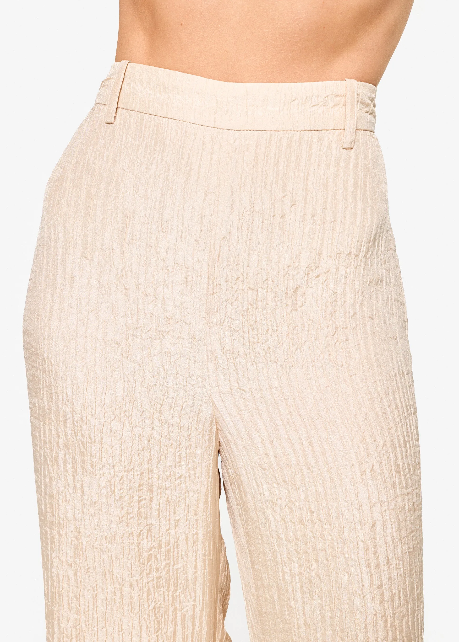 Serra Wide Leg High Rise Pant Bone sold by Cami NYC product image thumbnail 3