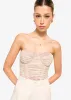 Rozana Strapless Lace Corset Bodysuit Bone sold by Cami NYC