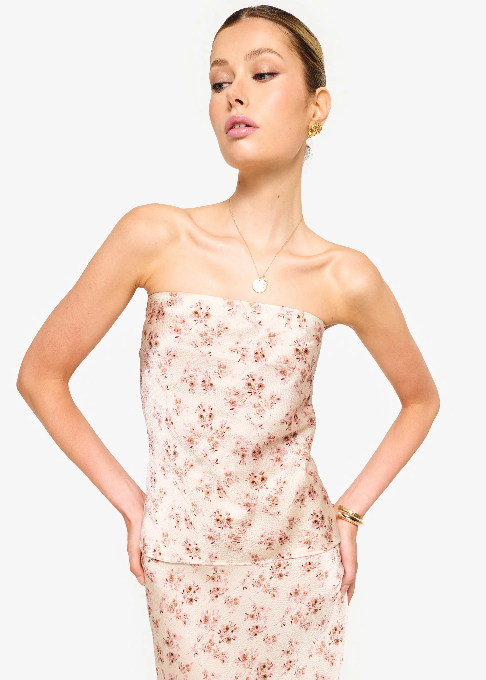 Prima Hammered Silk Strapless Camisole Dutch Fields sold by Cami NYC product image thumbnail 5