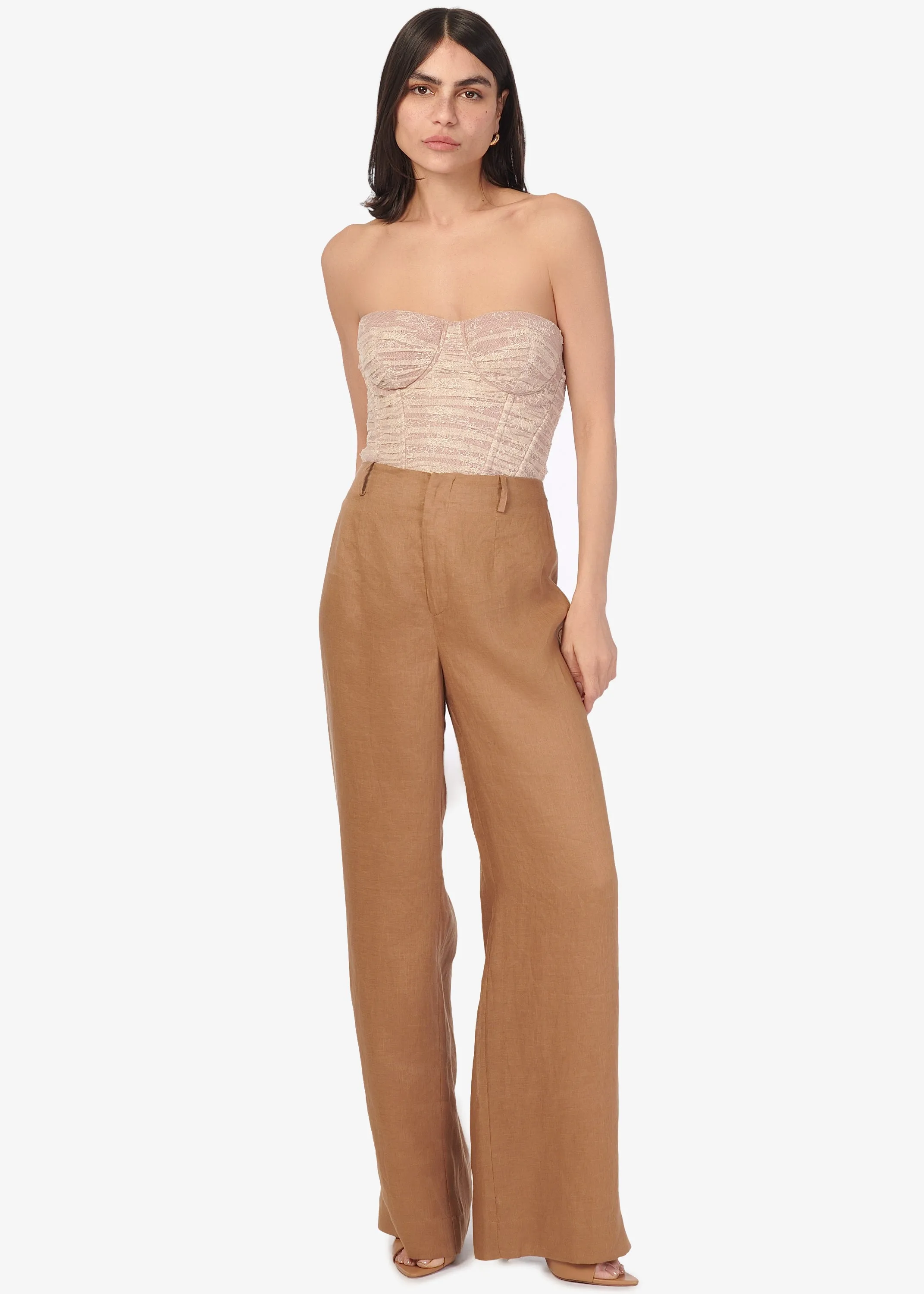 Iracemi High Rise Linen Pant Butterscotch sold by CAMI product image thumbnail 3