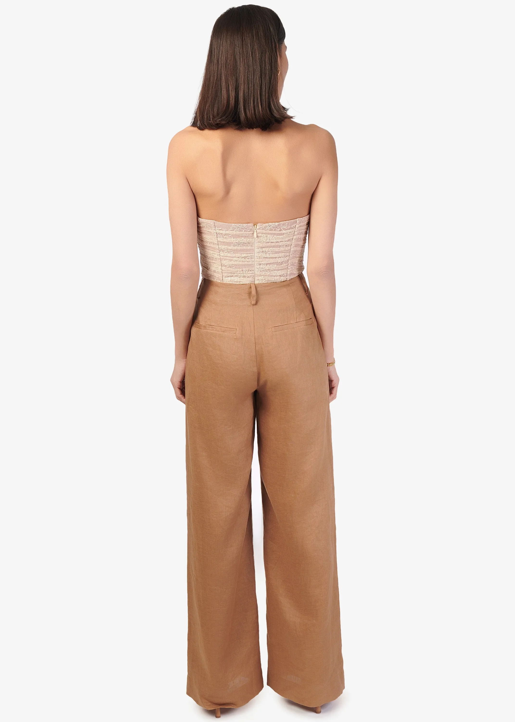 Iracemi High Rise Linen Pant Butterscotch sold by CAMI product image thumbnail 4