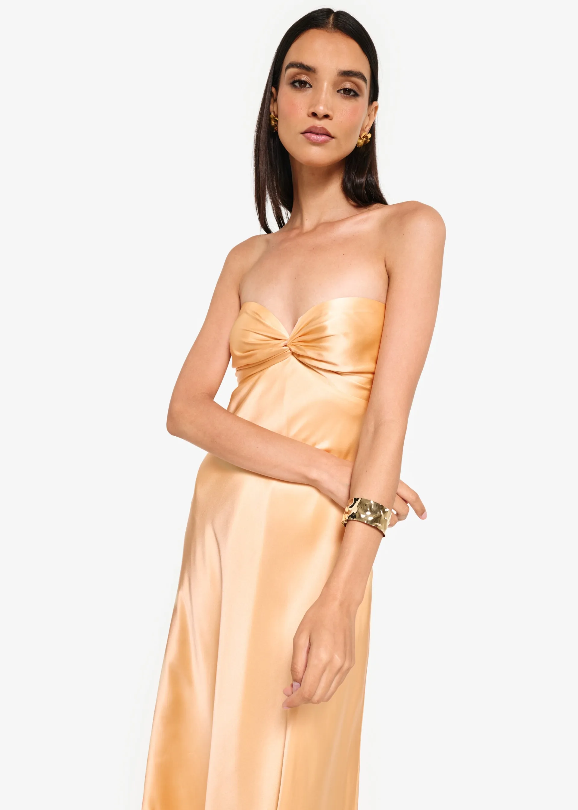 Aveiro Strapless Dress Cantaloupe sold by Cami NYC product image thumbnail 2