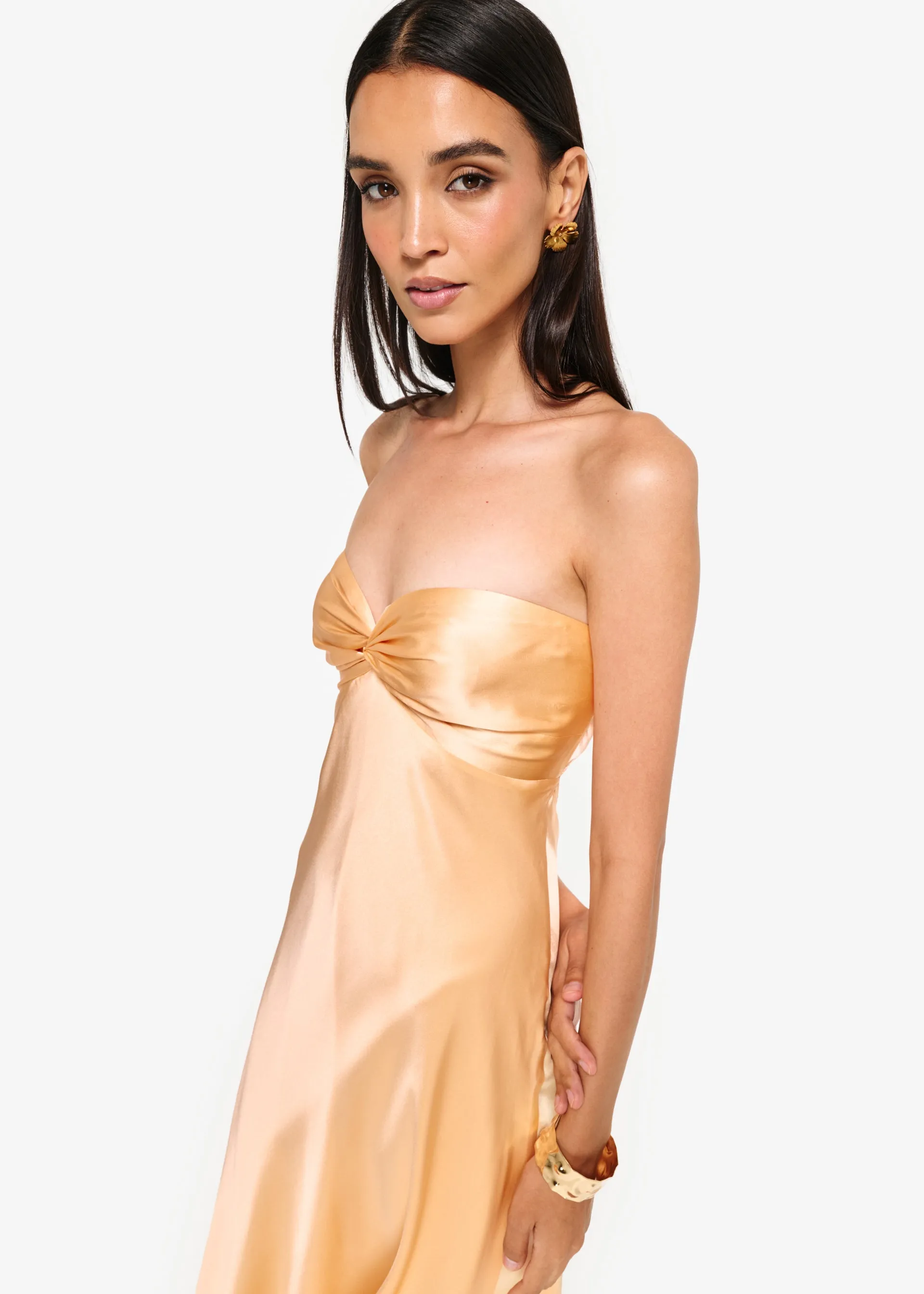 Aveiro Strapless Dress Cantaloupe sold by Cami NYC product image thumbnail 4