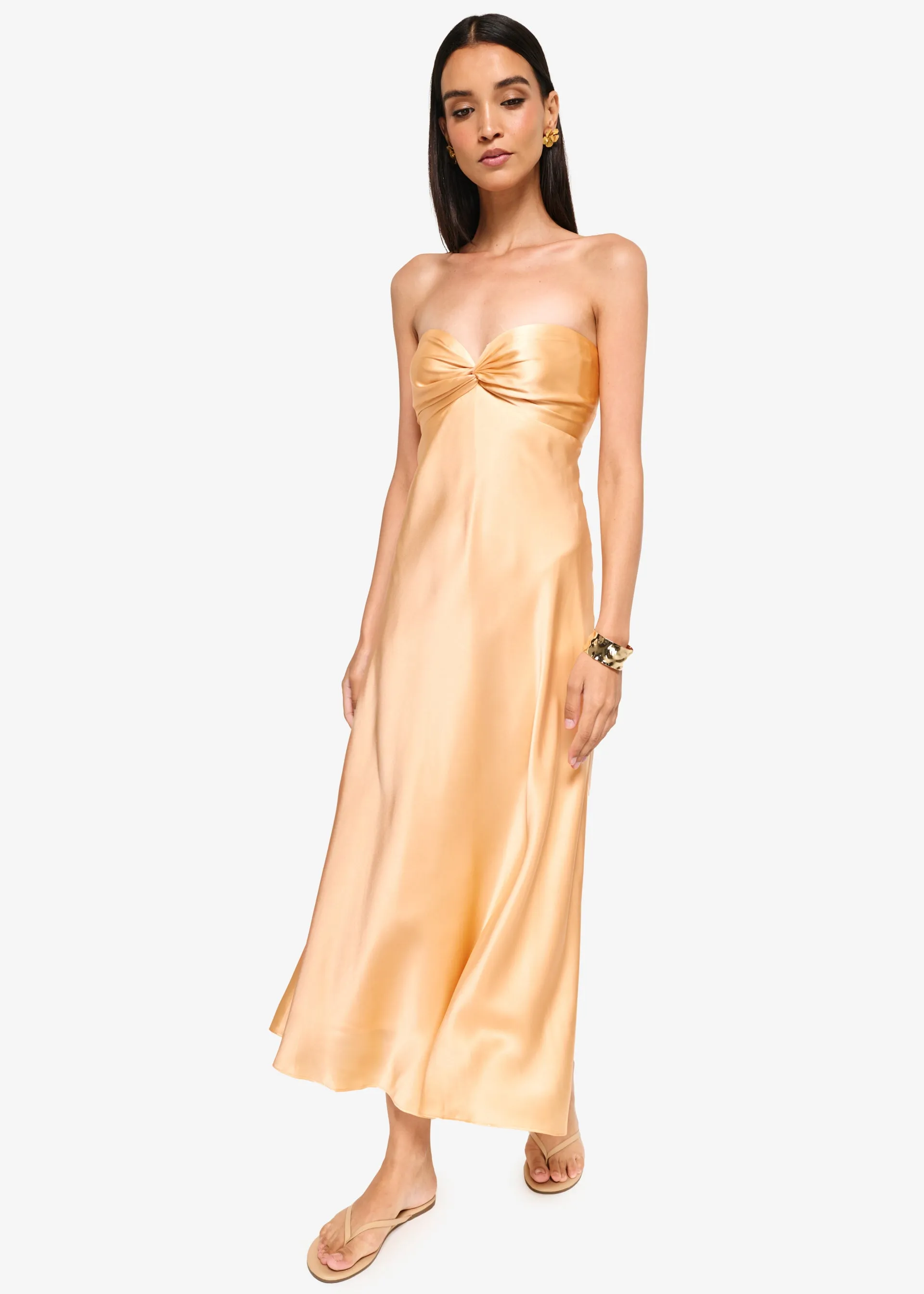 Aveiro Strapless Dress Cantaloupe sold by Cami NYC product image thumbnail 3