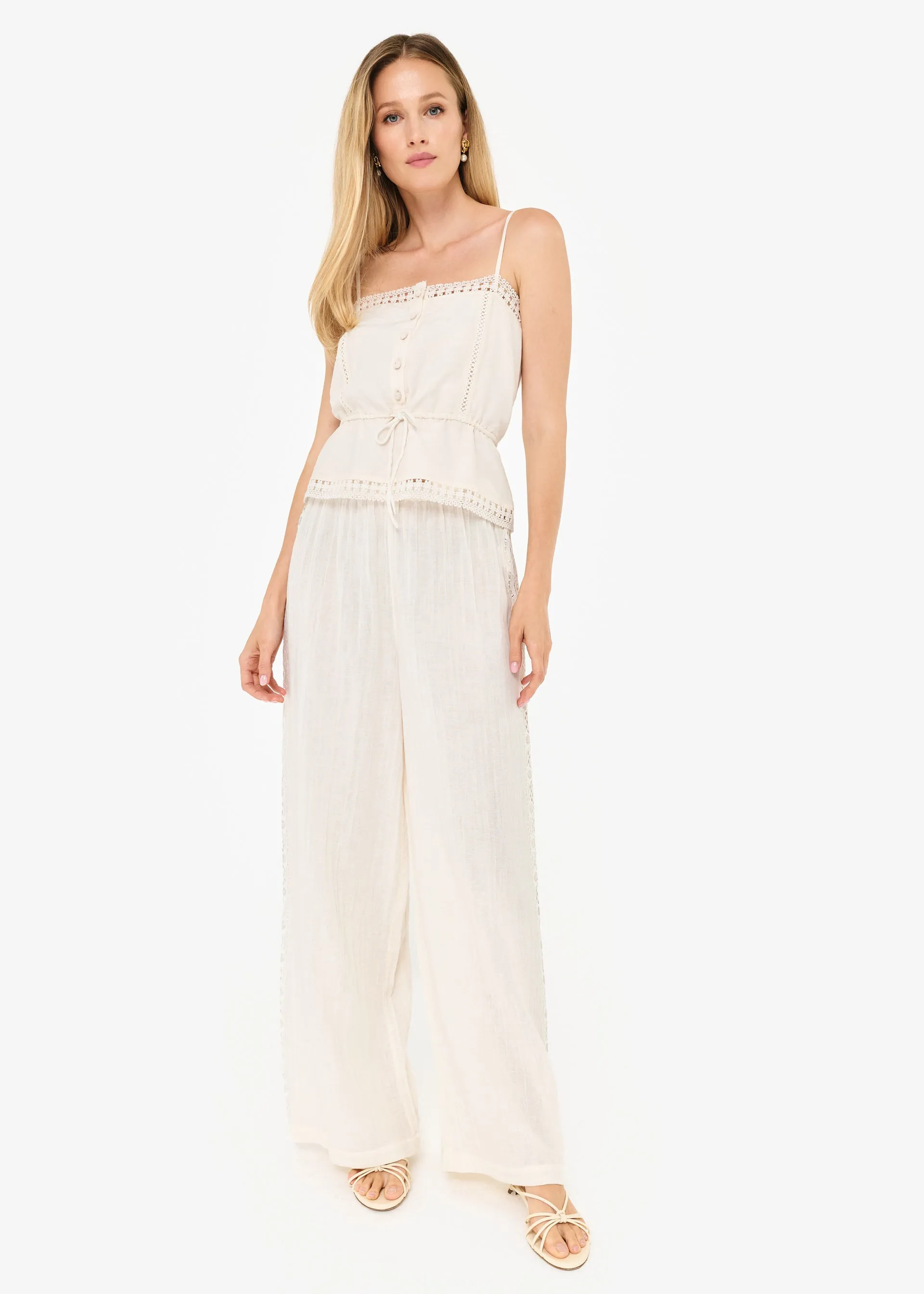 Matera Cotton Camisole Macadamia sold by Cami NYC product image thumbnail 3