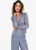 Yael Metallic Chiffon Top Bluebird sold by Cami NYC