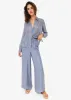 Yael Metallic Chiffon Top Bluebird sold by Cami NYC