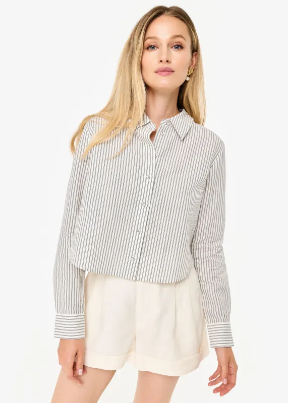 Monty Cotton Linen Top Double Stripe sold by Cami NYC
