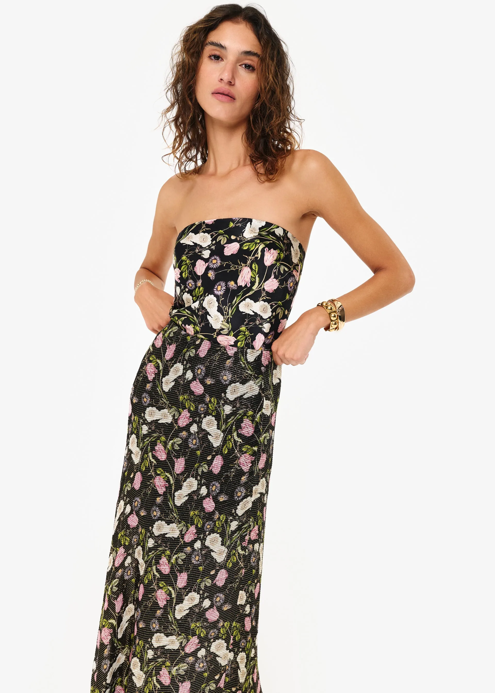 Prima Strapless Camisole Midnight Gardens sold by CAMI product image thumbnail 4