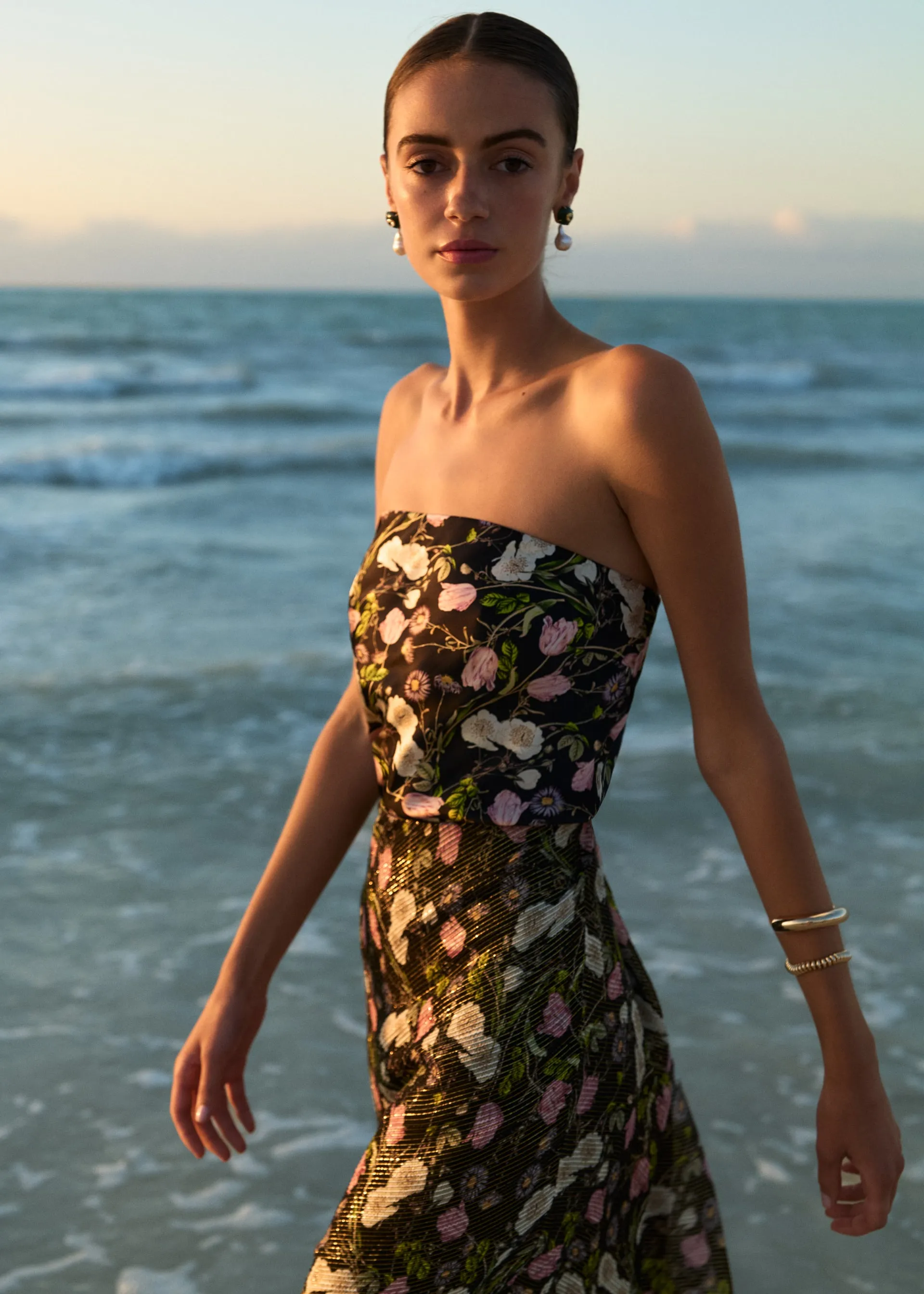 Prima Strapless Camisole Midnight Gardens sold by CAMI product image thumbnail 2