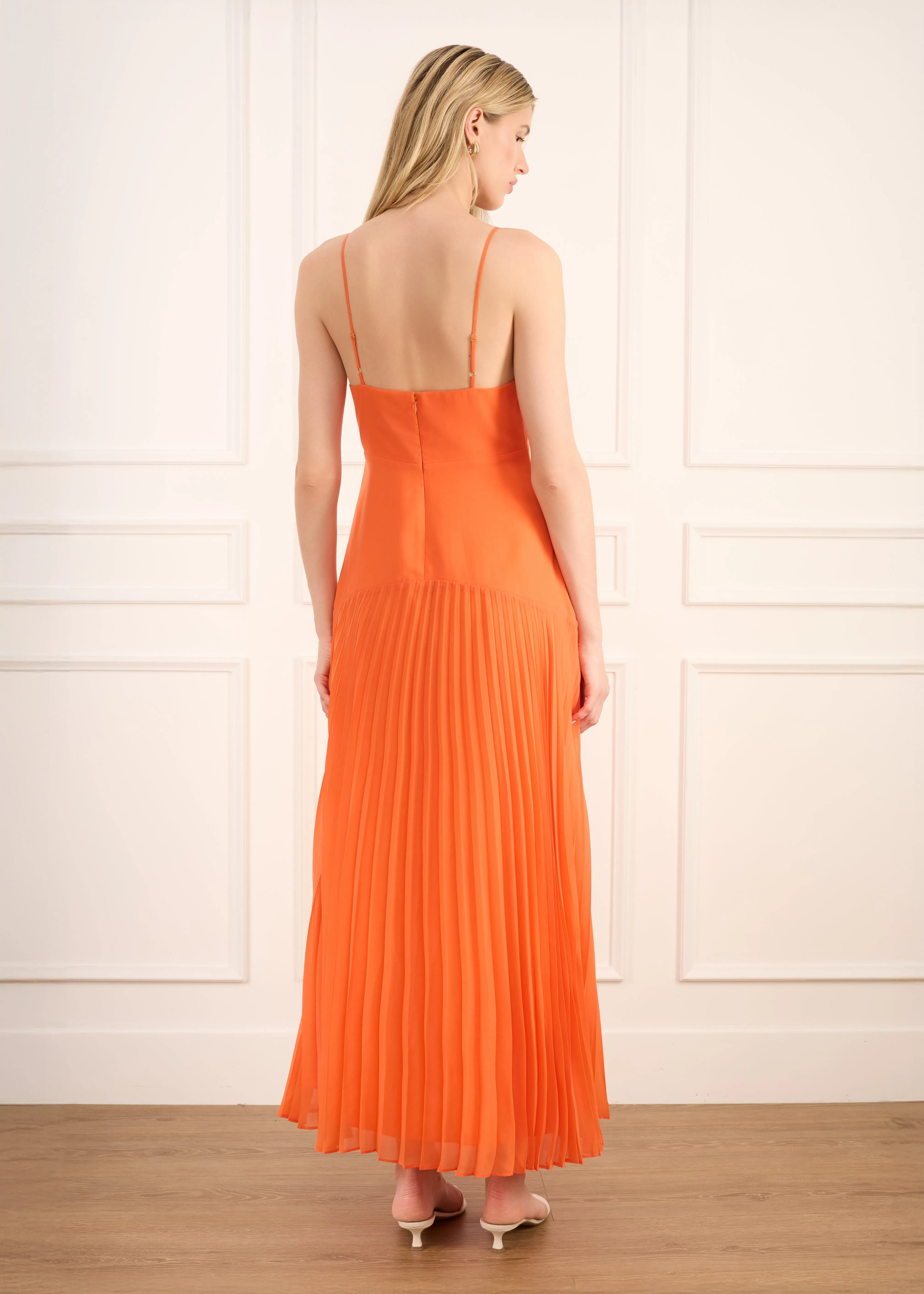 Jennelyn Chiffon Pleated Gown Clementine sold by CAMI product image thumbnail 5
