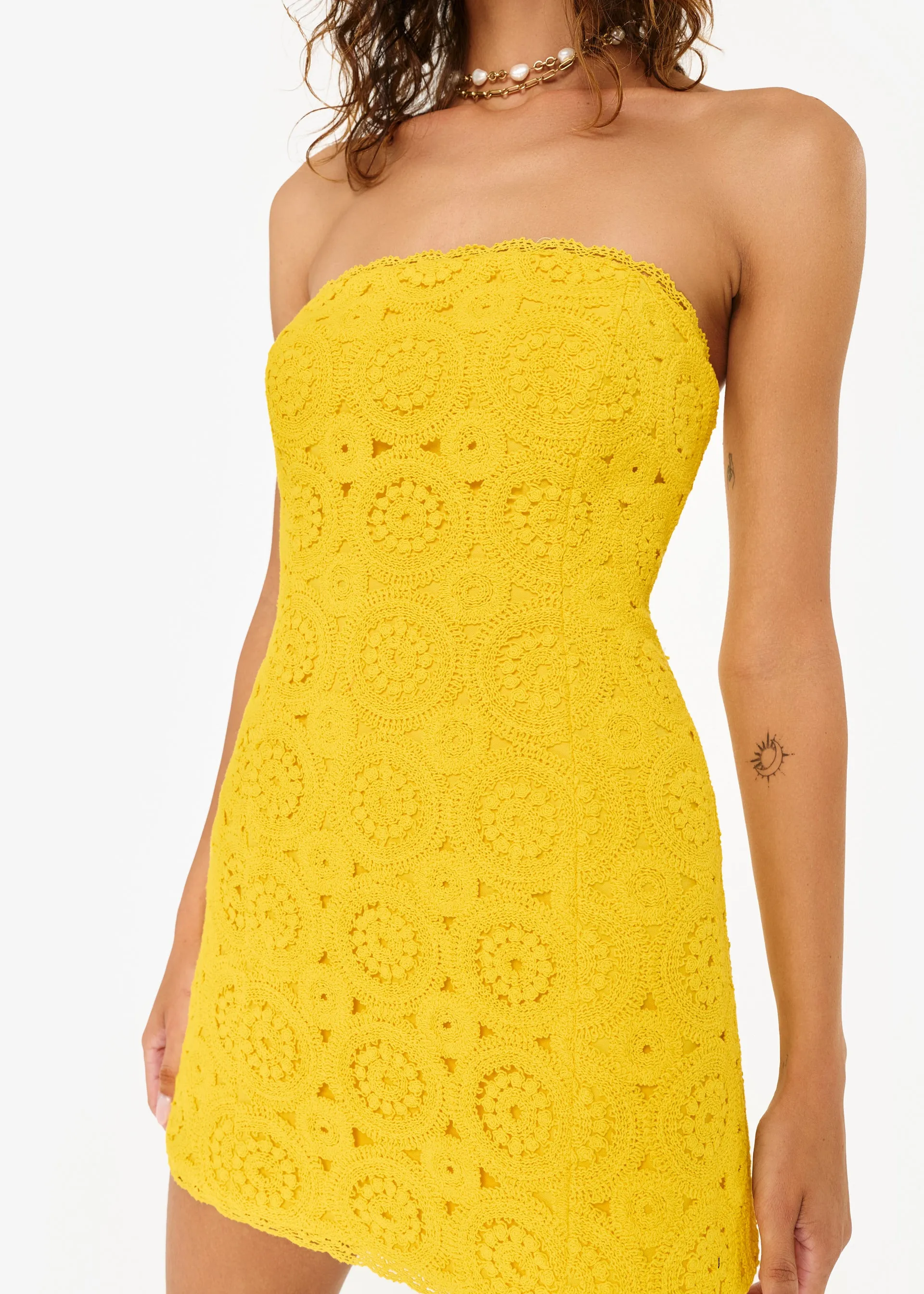 Yareli Crochet Mini Dress Dandelion sold by Cami NYC product image thumbnail 2