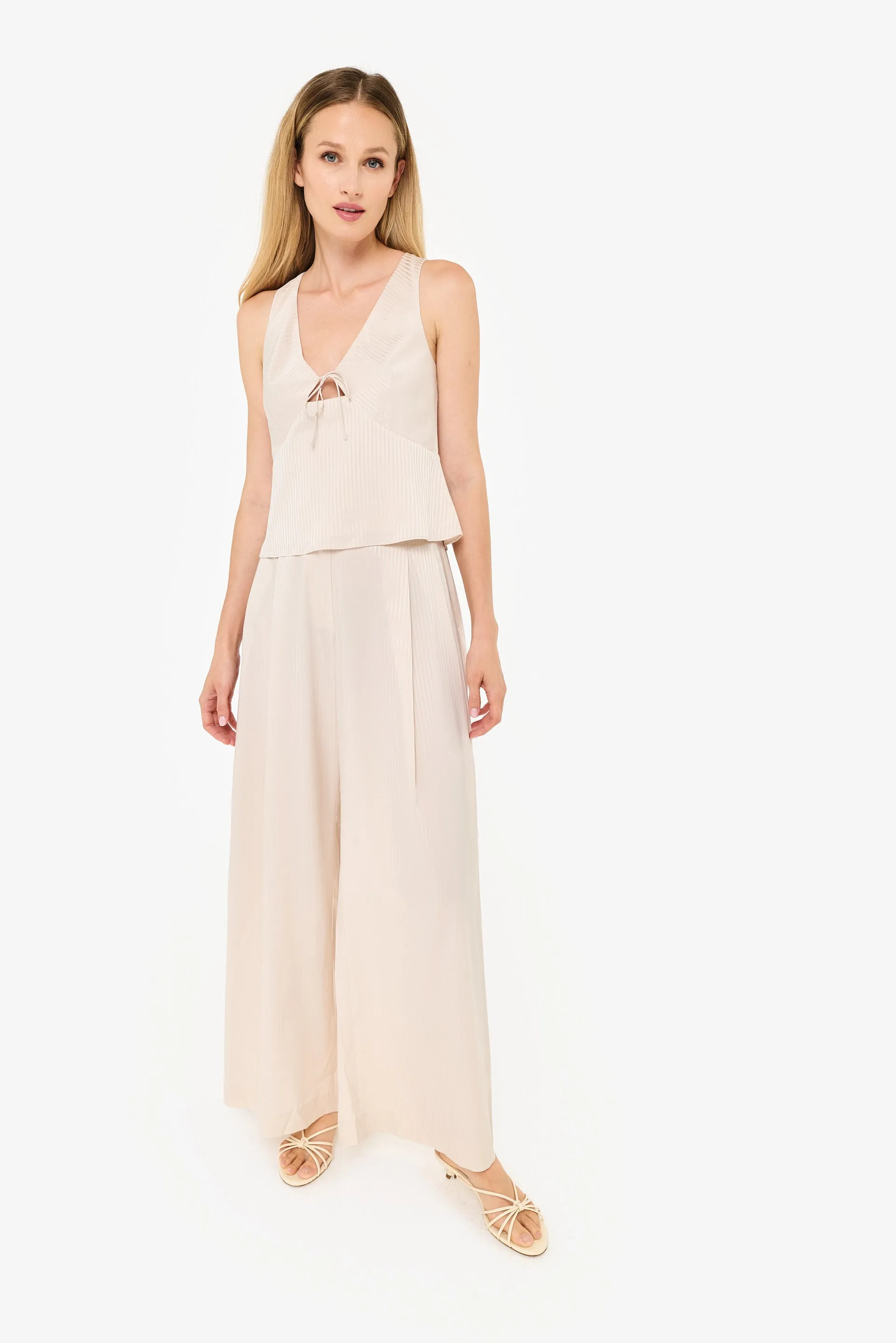 Fabian High Rise Jacquard Pant Cannoli sold by Cami NYC product image thumbnail 3