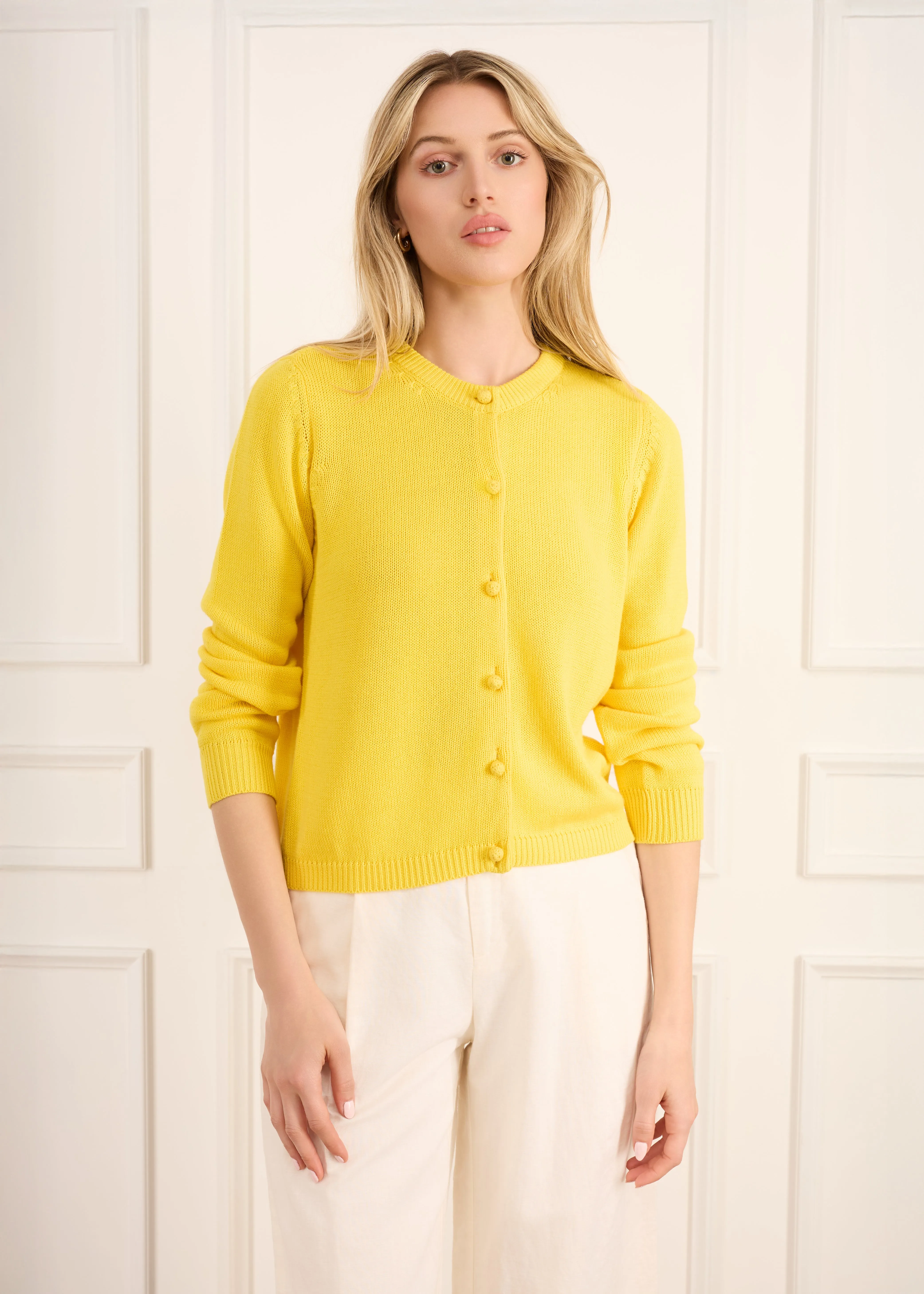 Rufina Cardigan Dandelion sold by Cami NYC
