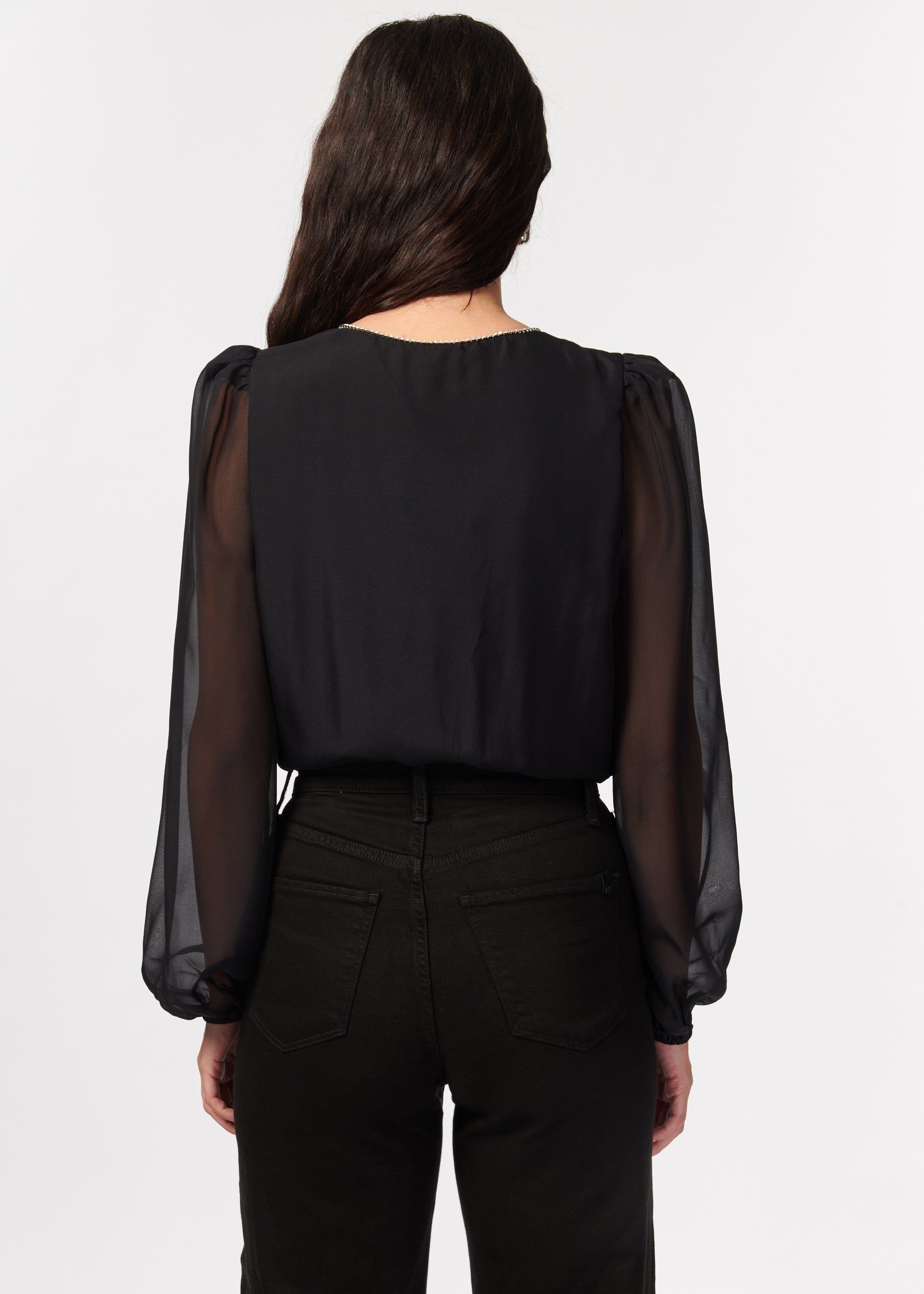 Ingrid Crystal Bodysuit Black sold by Cami NYC product image thumbnail 4