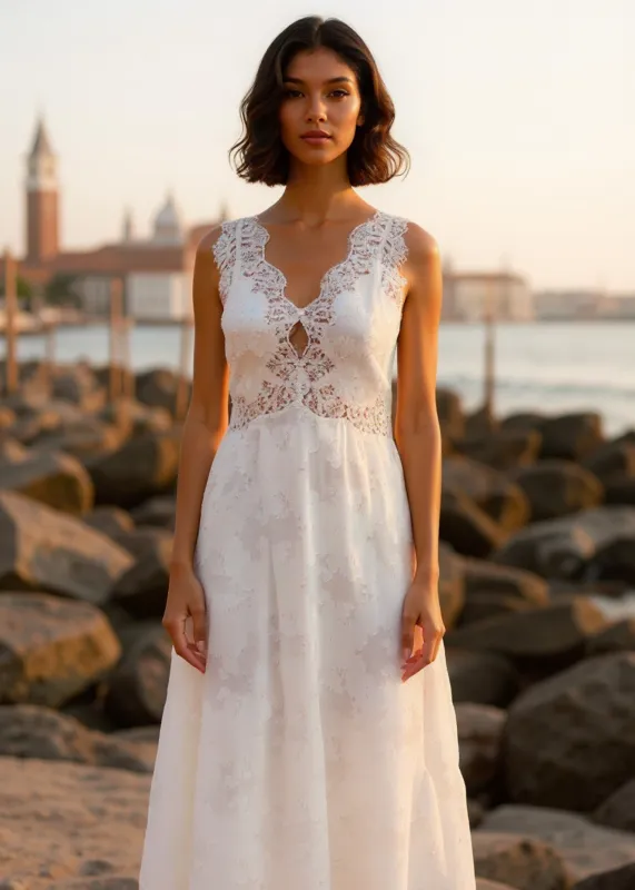 Larysa Midi Dress Macadamia sold by Cami NYC