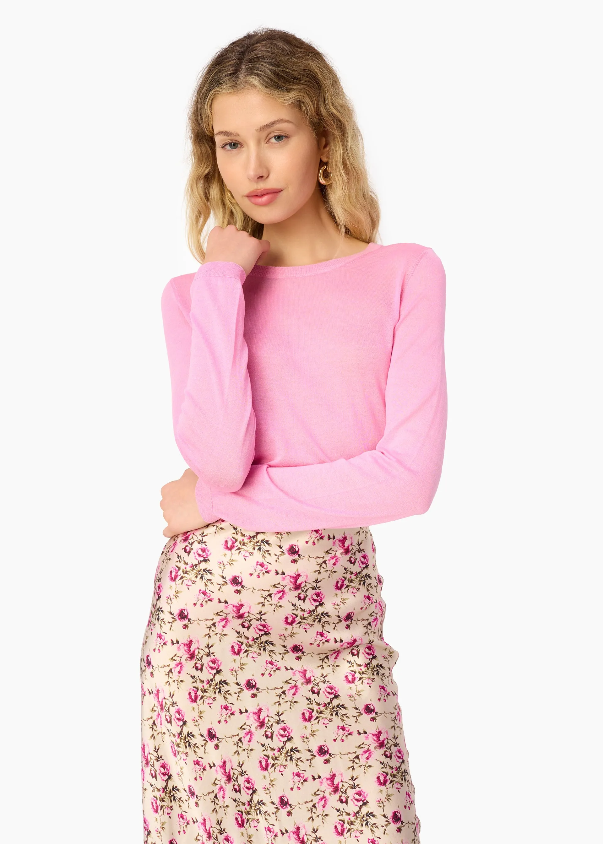 Jaime Lightweight Knit Top Camellia sold by CAMI product image thumbnail 4