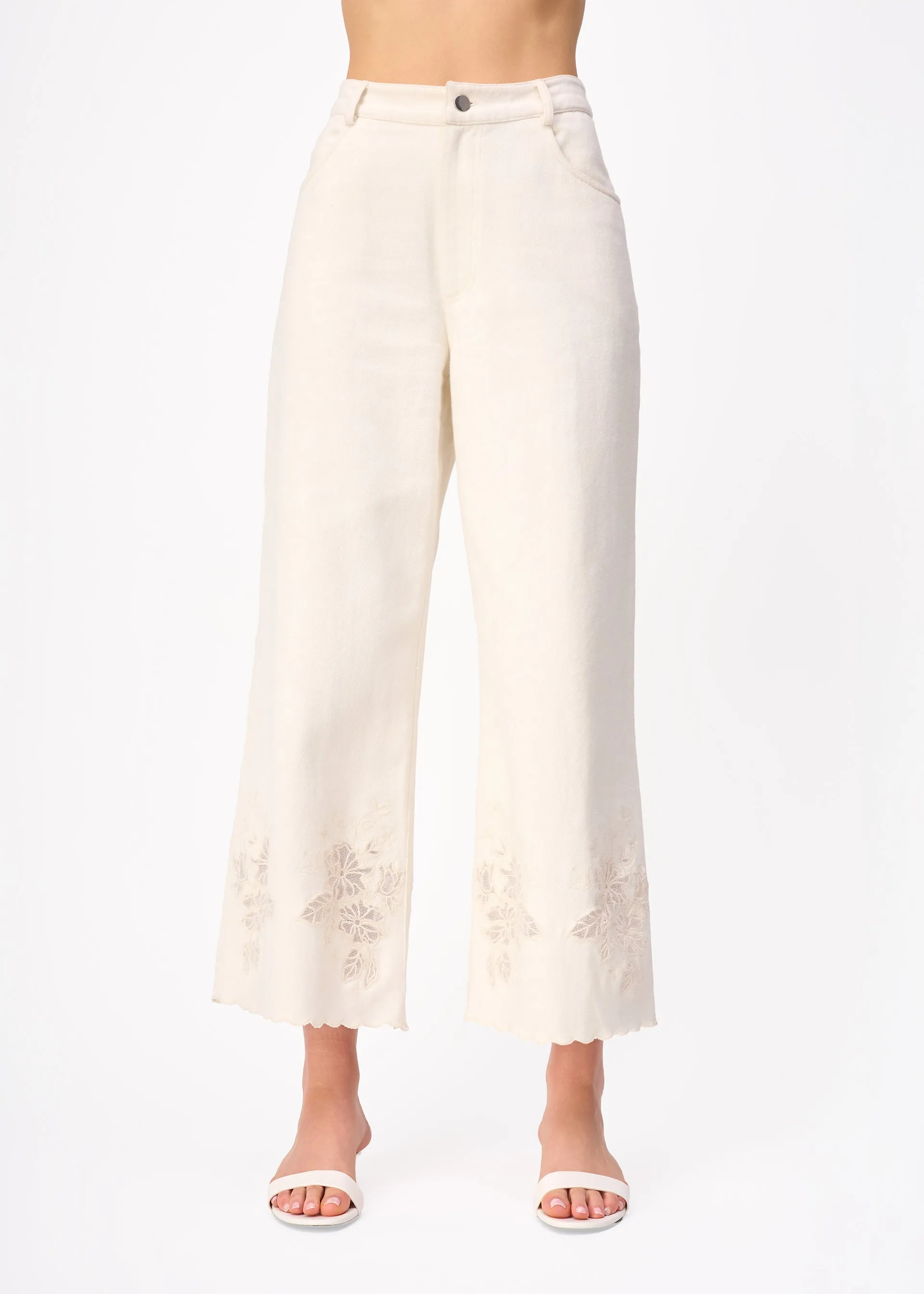 Memphis High Rise Bull Denim Pant Macadamia sold by CAMI product image thumbnail 2