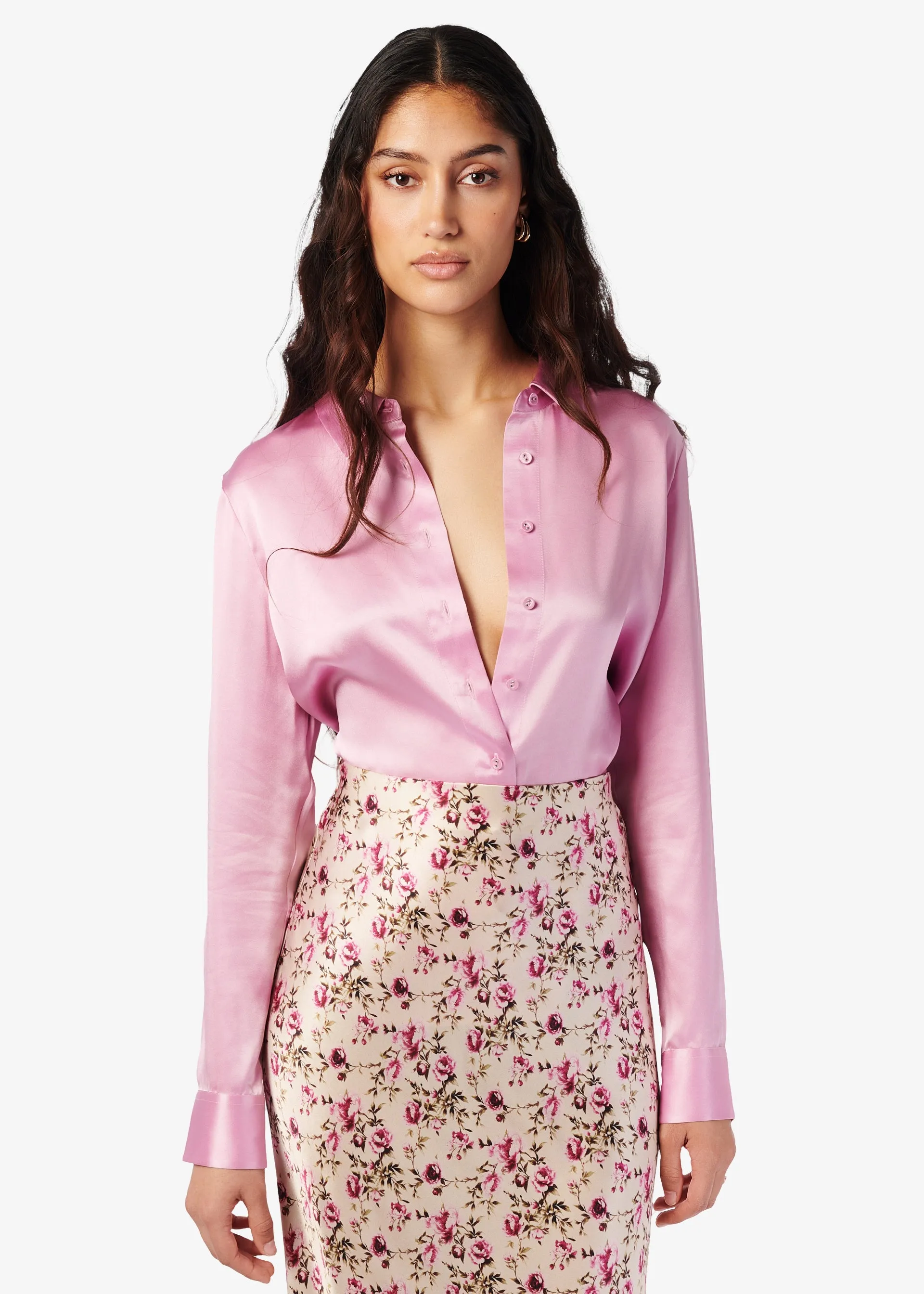 Crosby Silk Blouse Camellia sold by CAMI