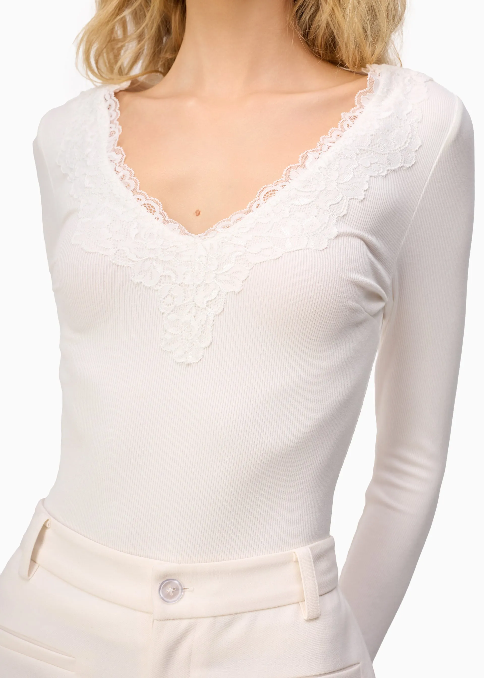 Rooney Rib Knit Top White sold by CAMI product image thumbnail 3