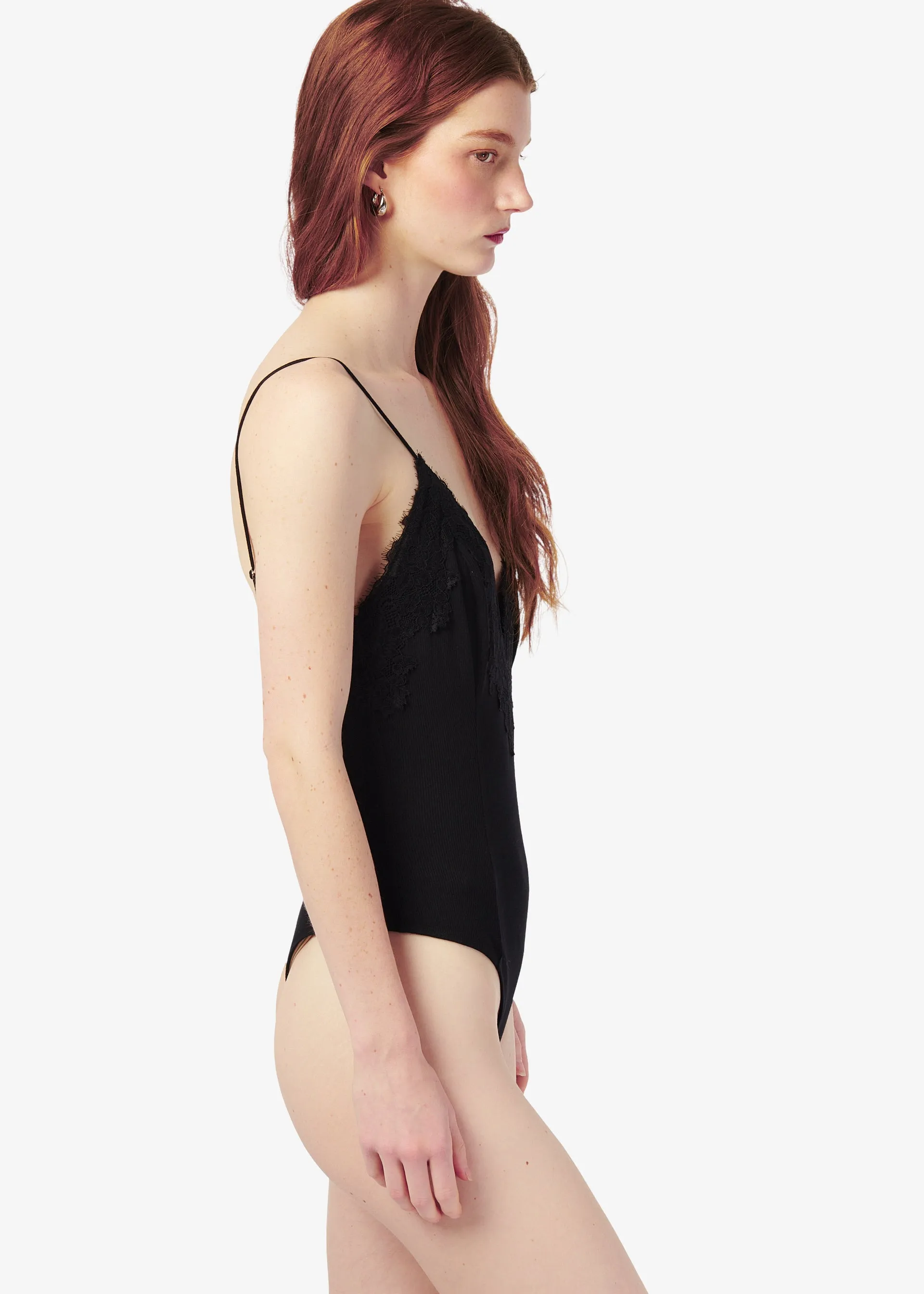 Amani Rib Knit Bodysuit Black sold by CAMI product image thumbnail 4
